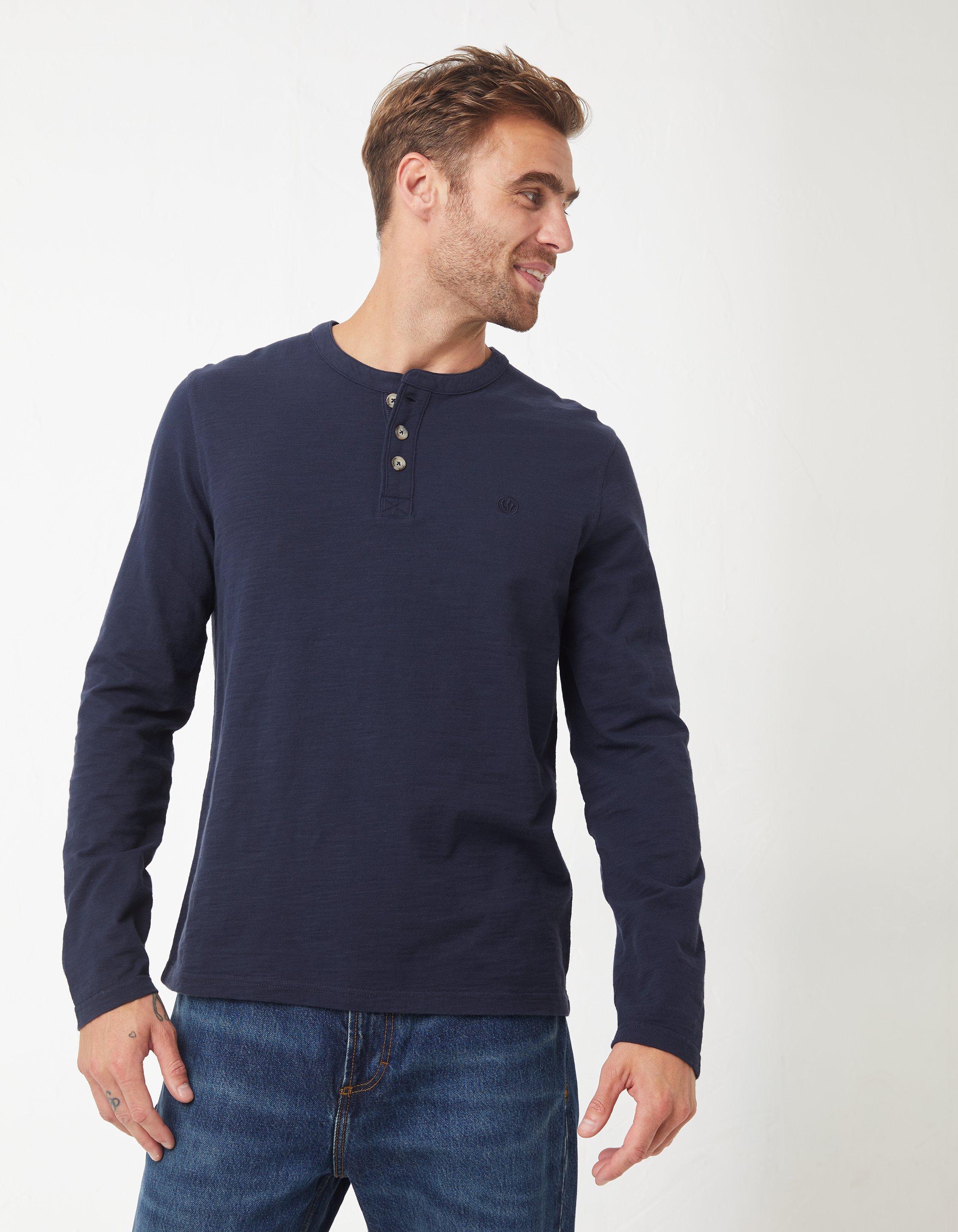 mens long sleeve henley shirts