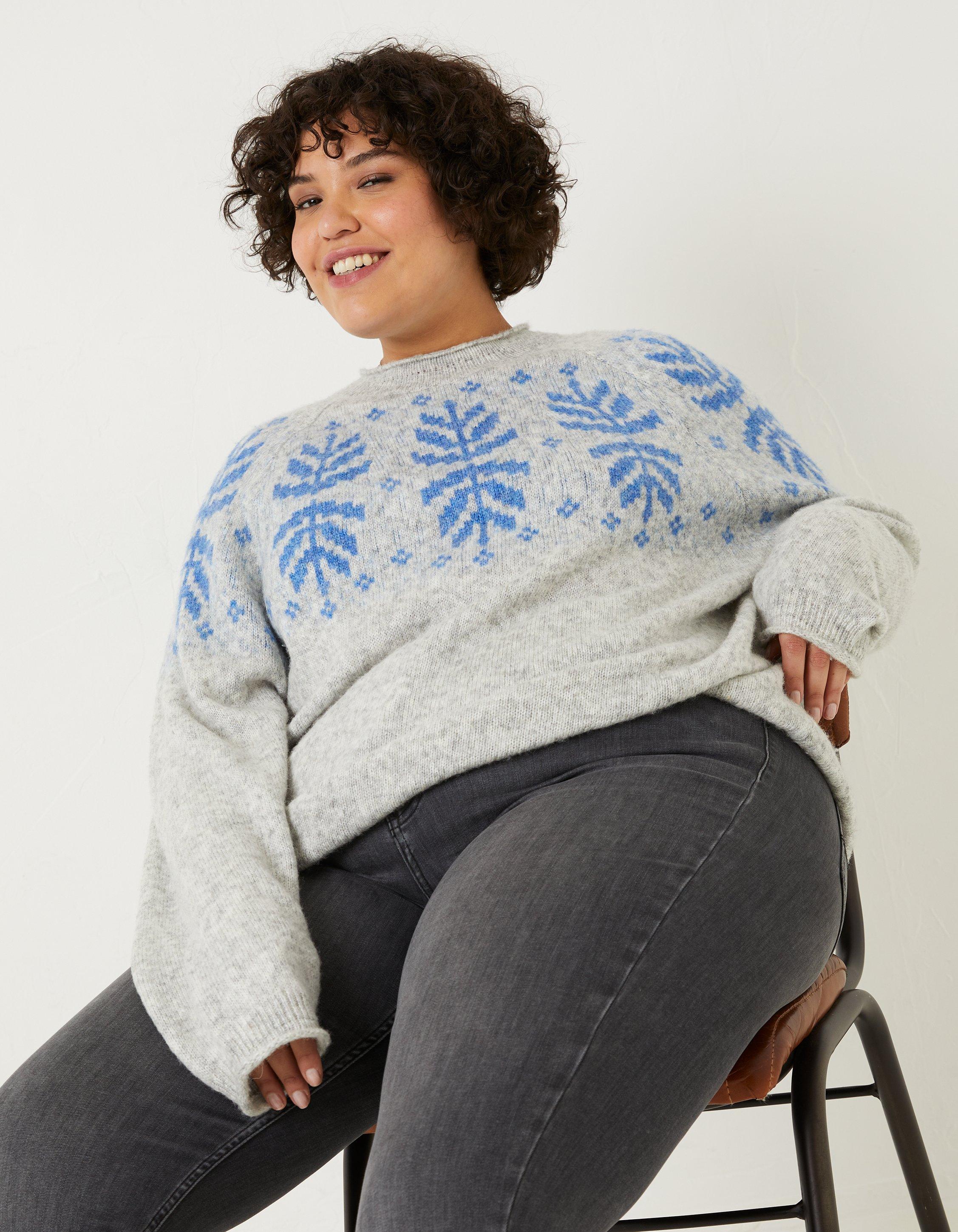 Plus size snowflake clearance sweater