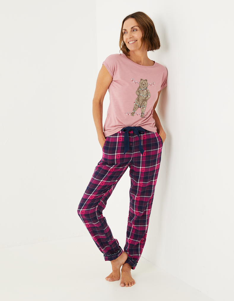 Eva Star Jacquard Pyjama Bottoms, Nightwear & Loungewear