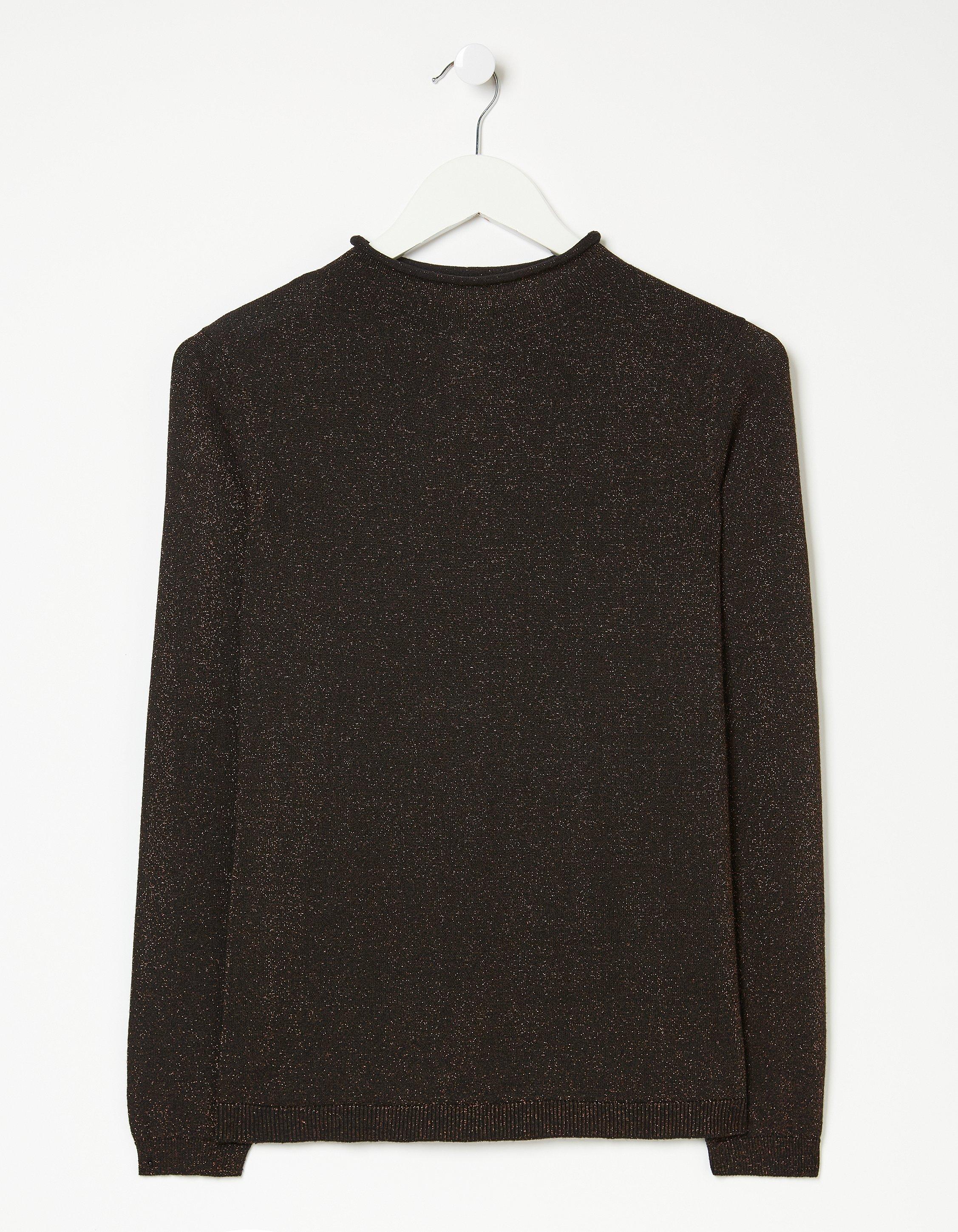 metallic black jumper