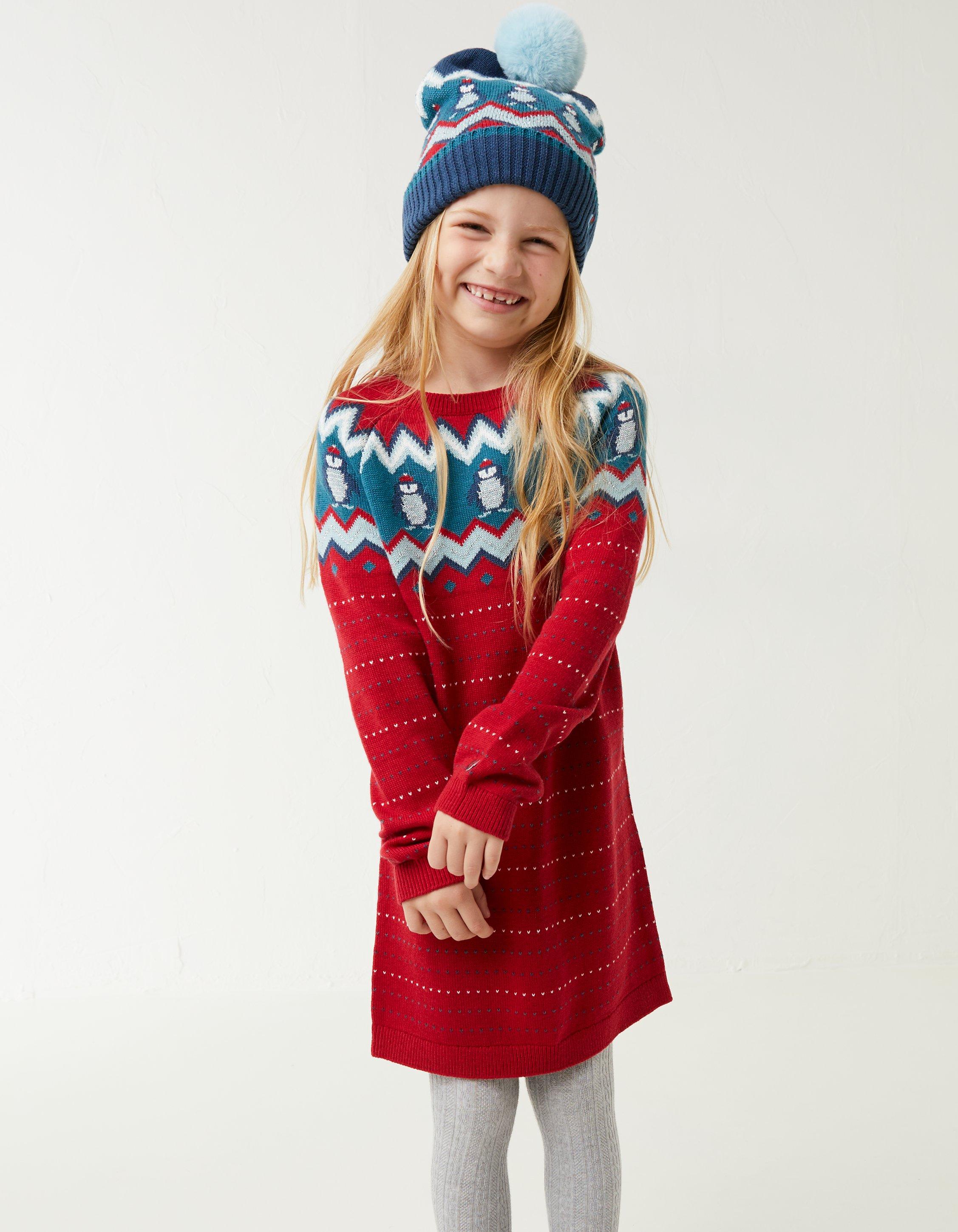 Girls Fair Isle Sweater Dress, Dresses