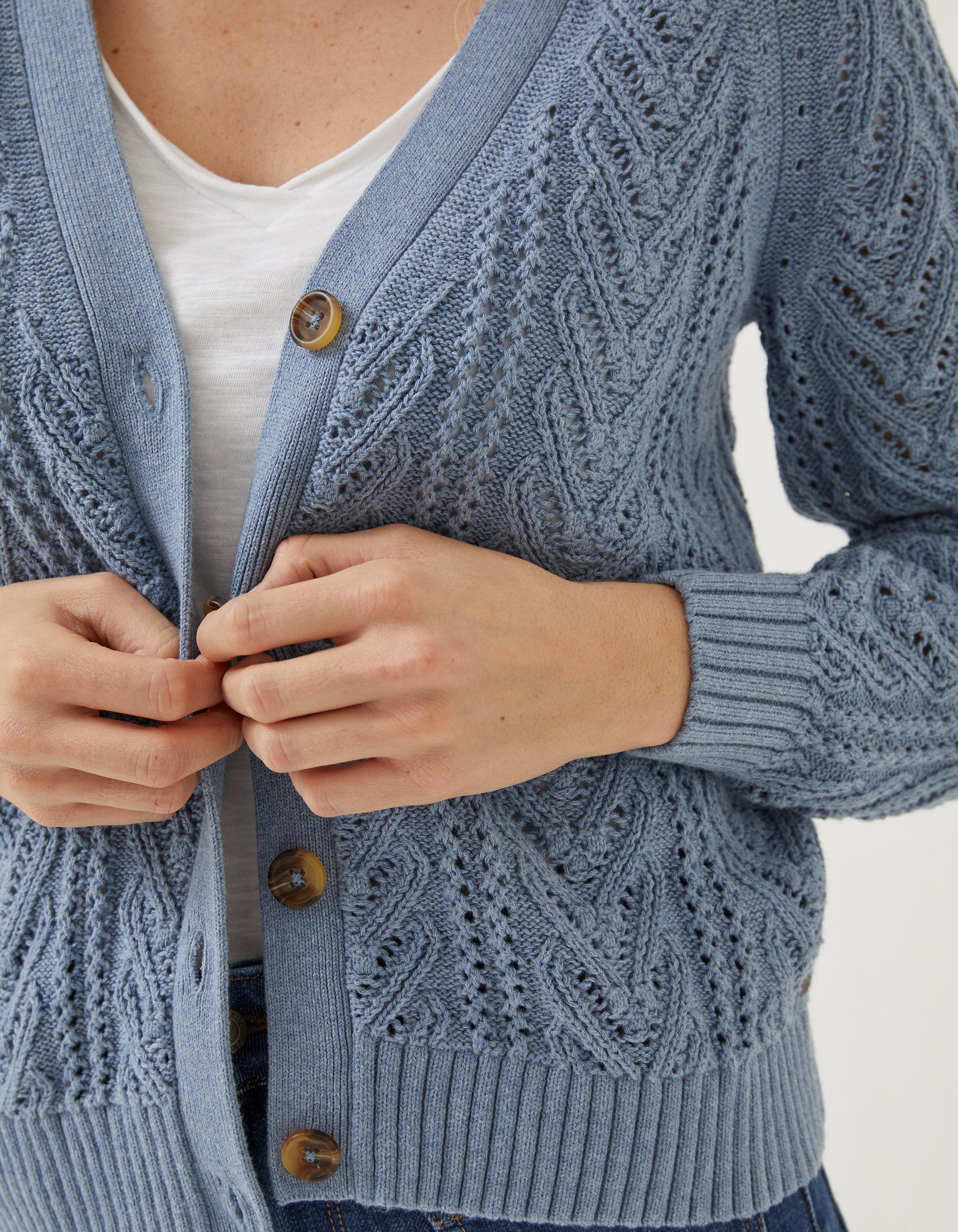 Rust cable knit clearance cardigan