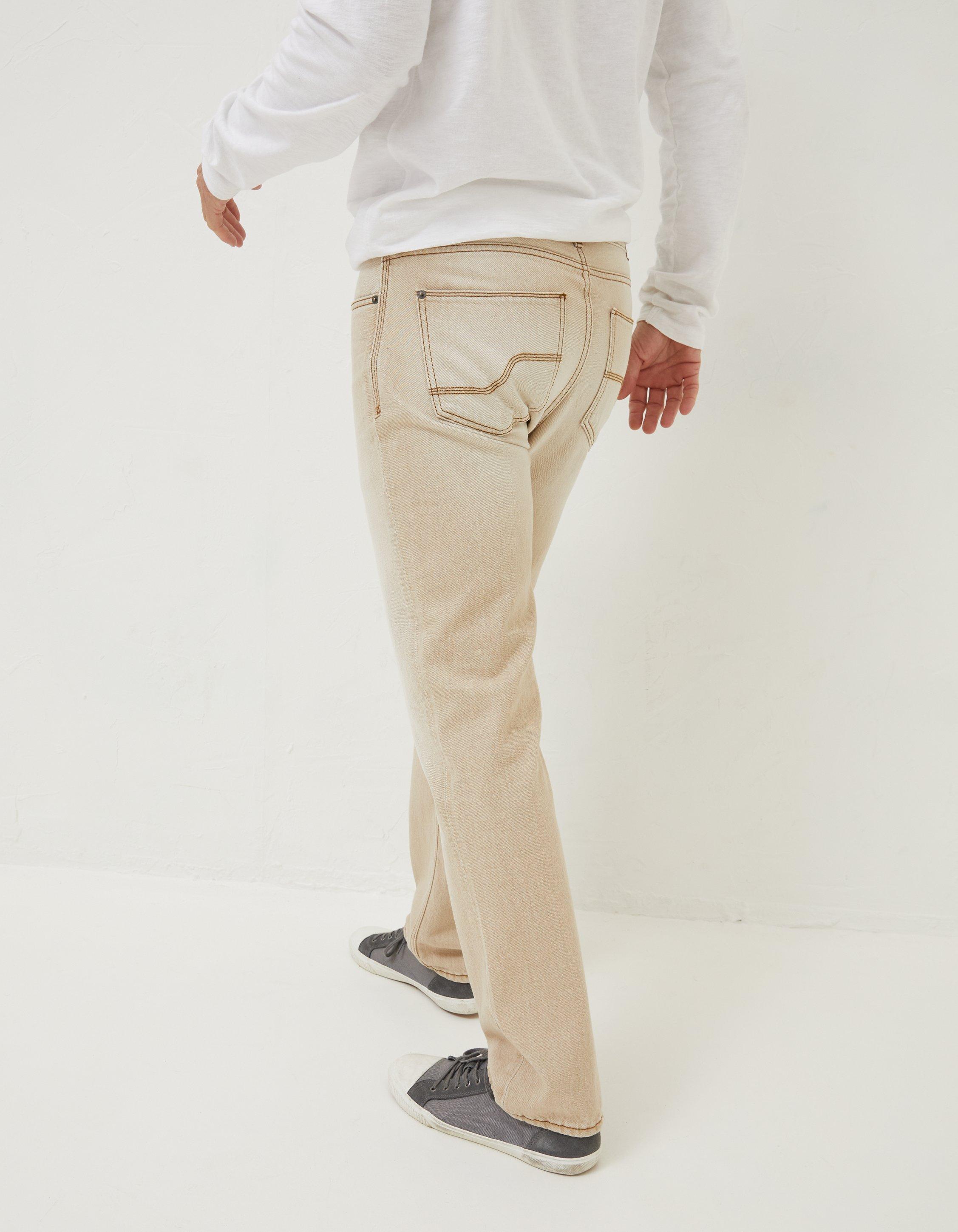 Straight Light Beige Jeans, Jeans