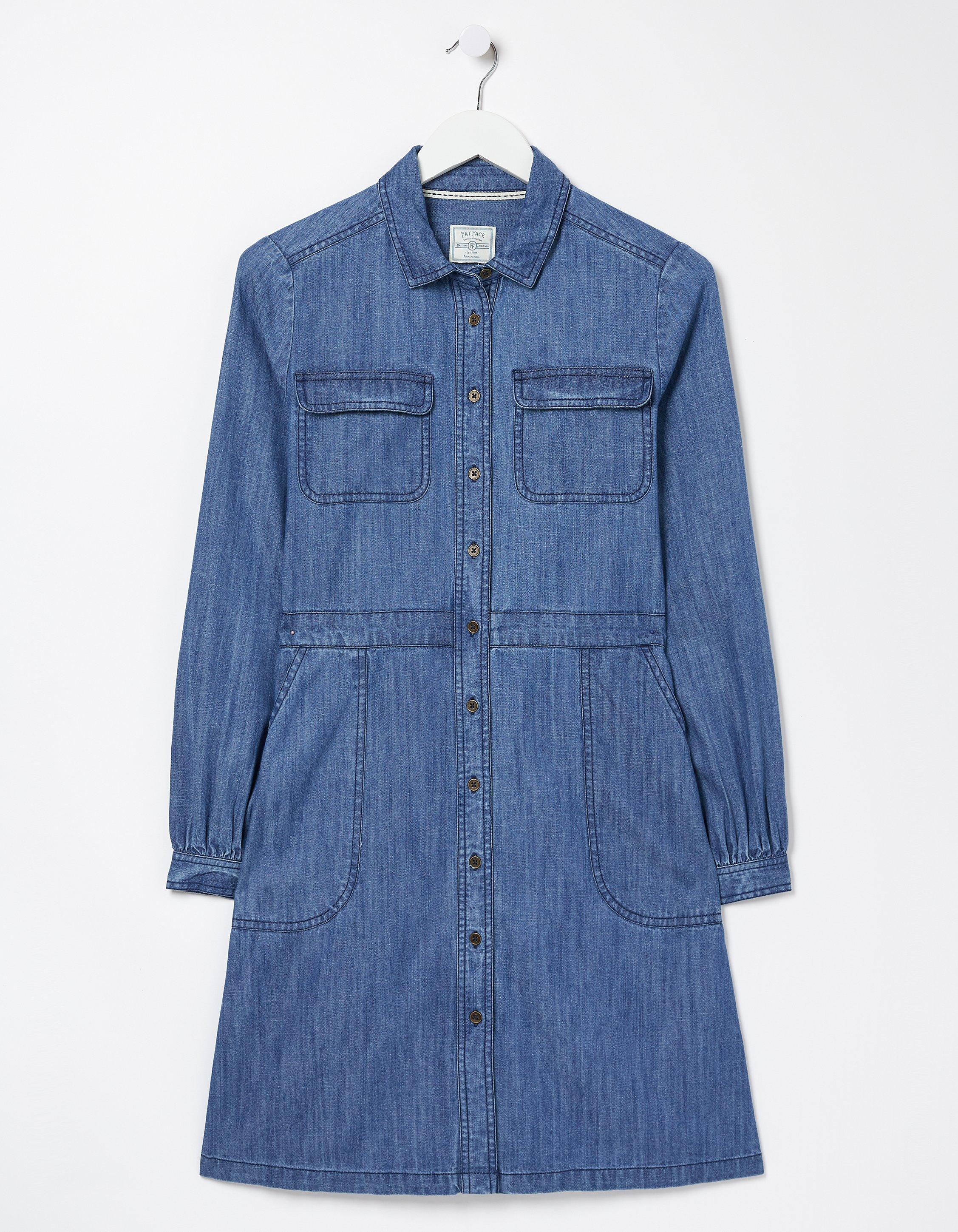 Fat face 2025 denim dress sale