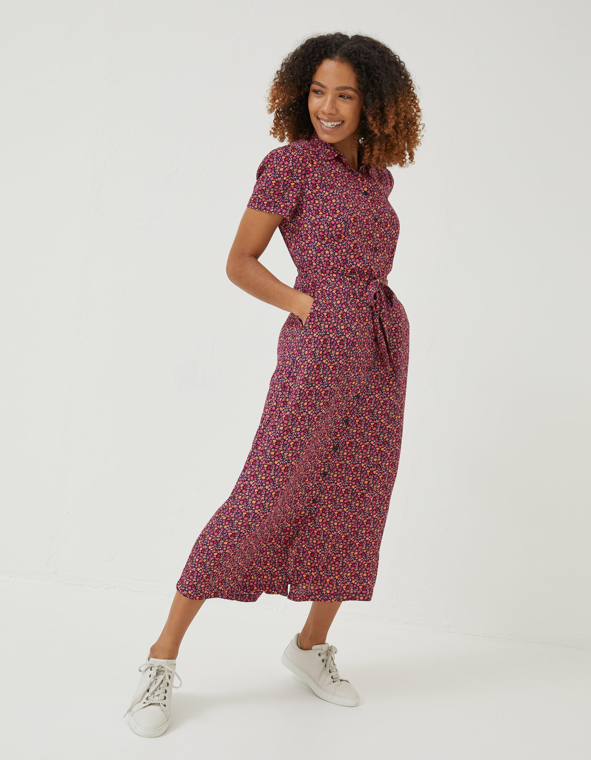 Aster Ditsy Print Midi Shirt Dress, Dresses | FatFace.com