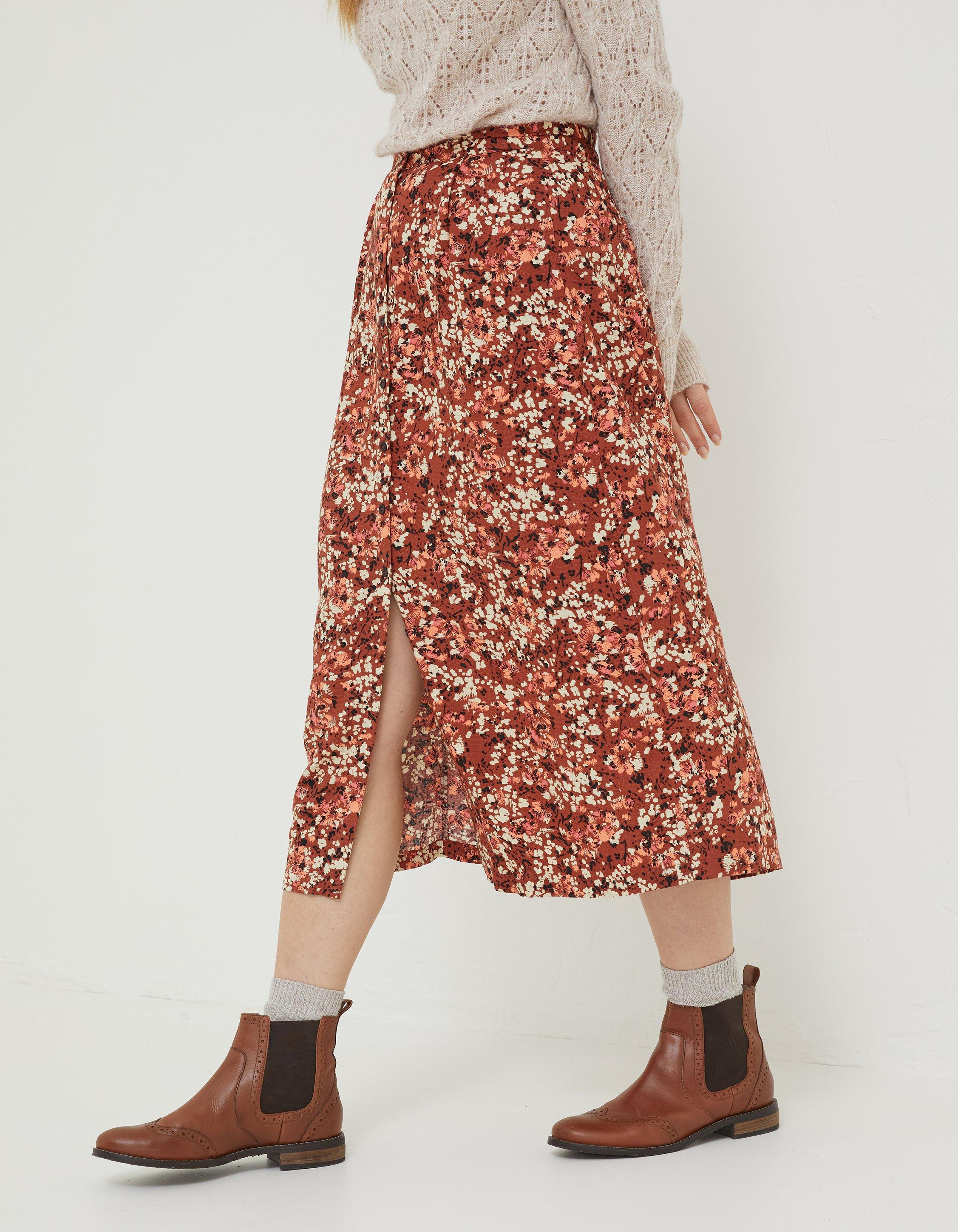 Topshop floral midi clearance skirt