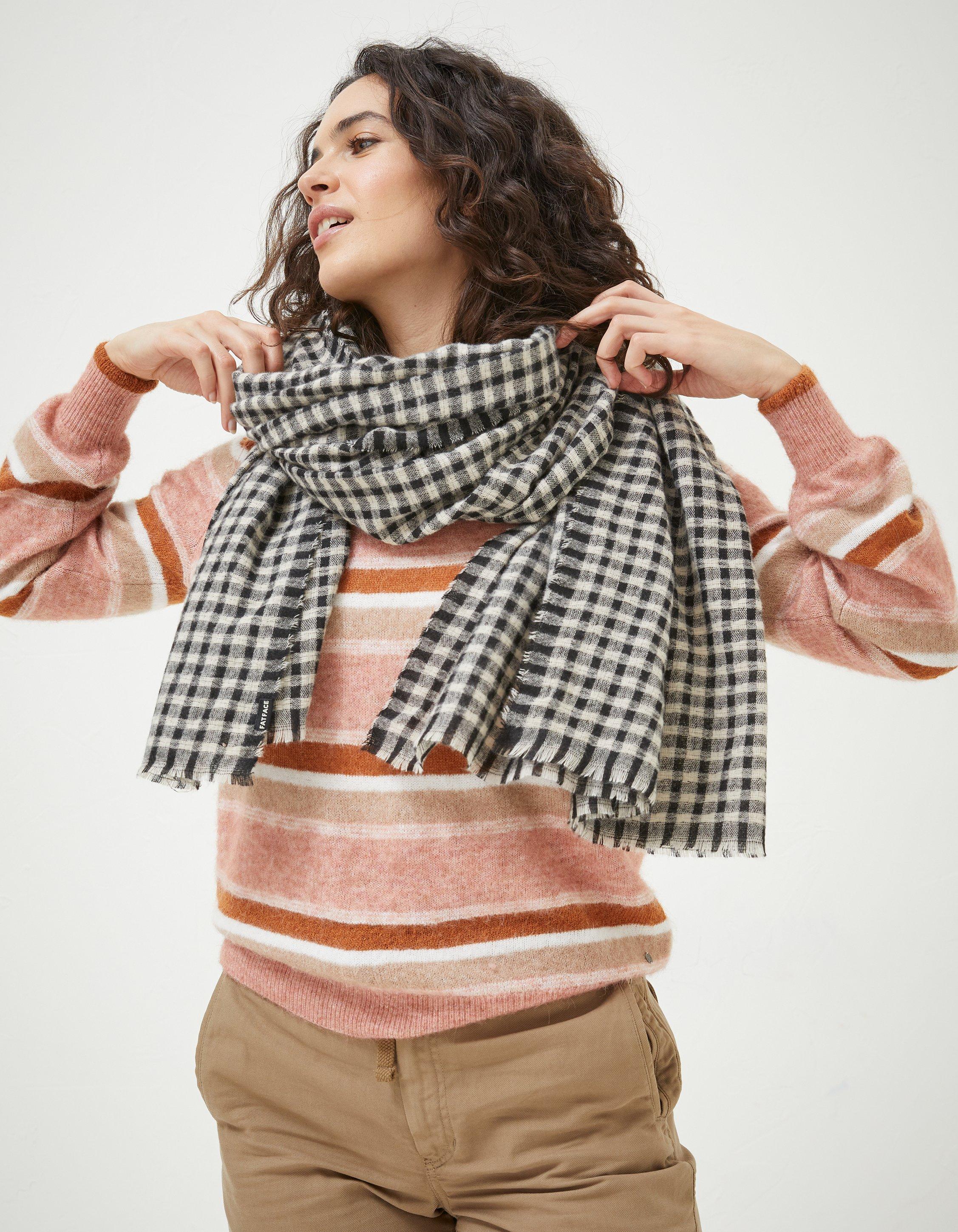 Womens checked scarf new arrivals