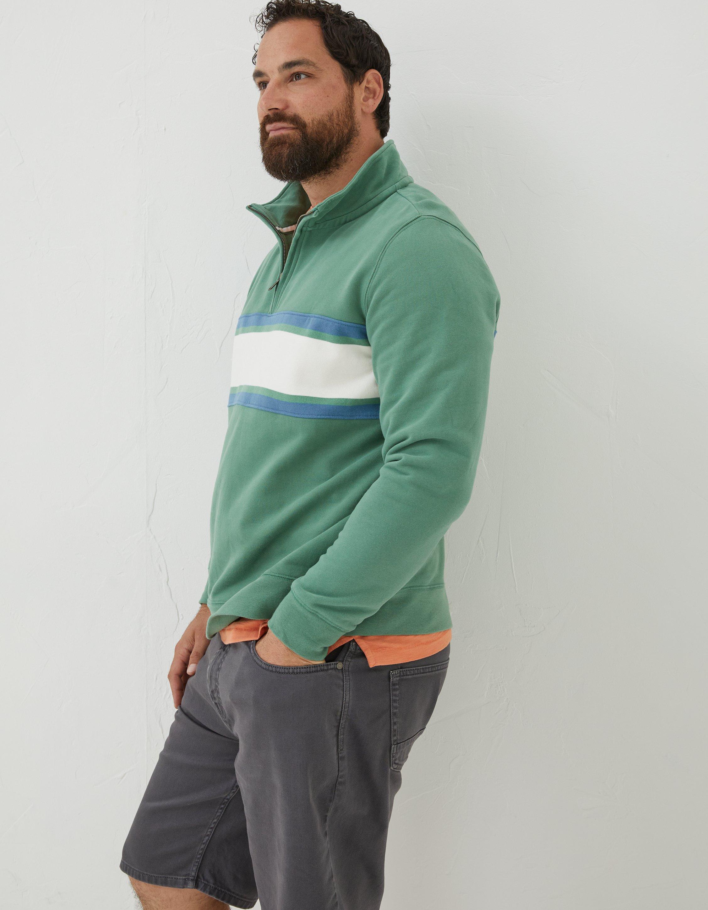 Fowey Stripe Half Neck Sweatshirt