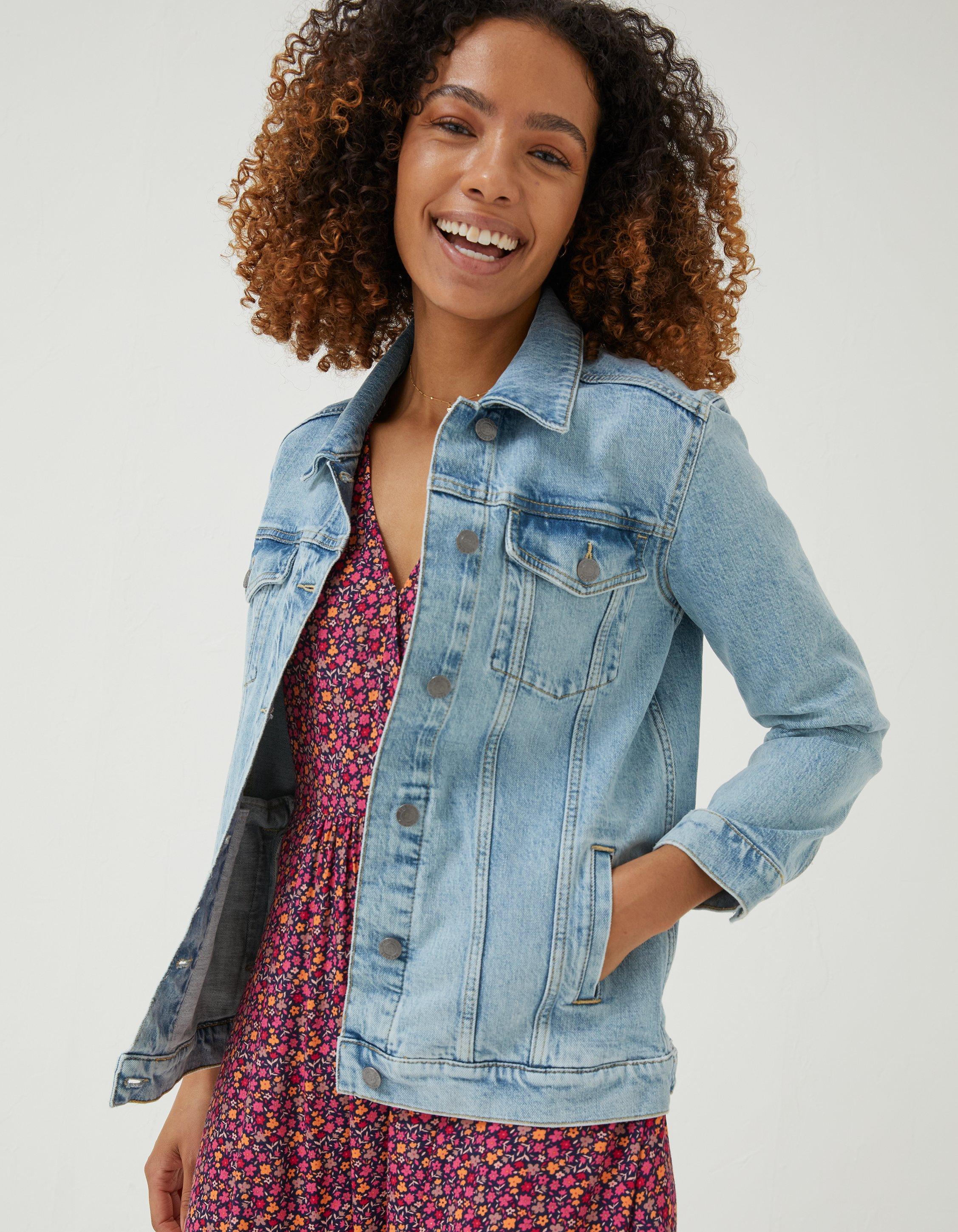 Denim jean shop vest womens