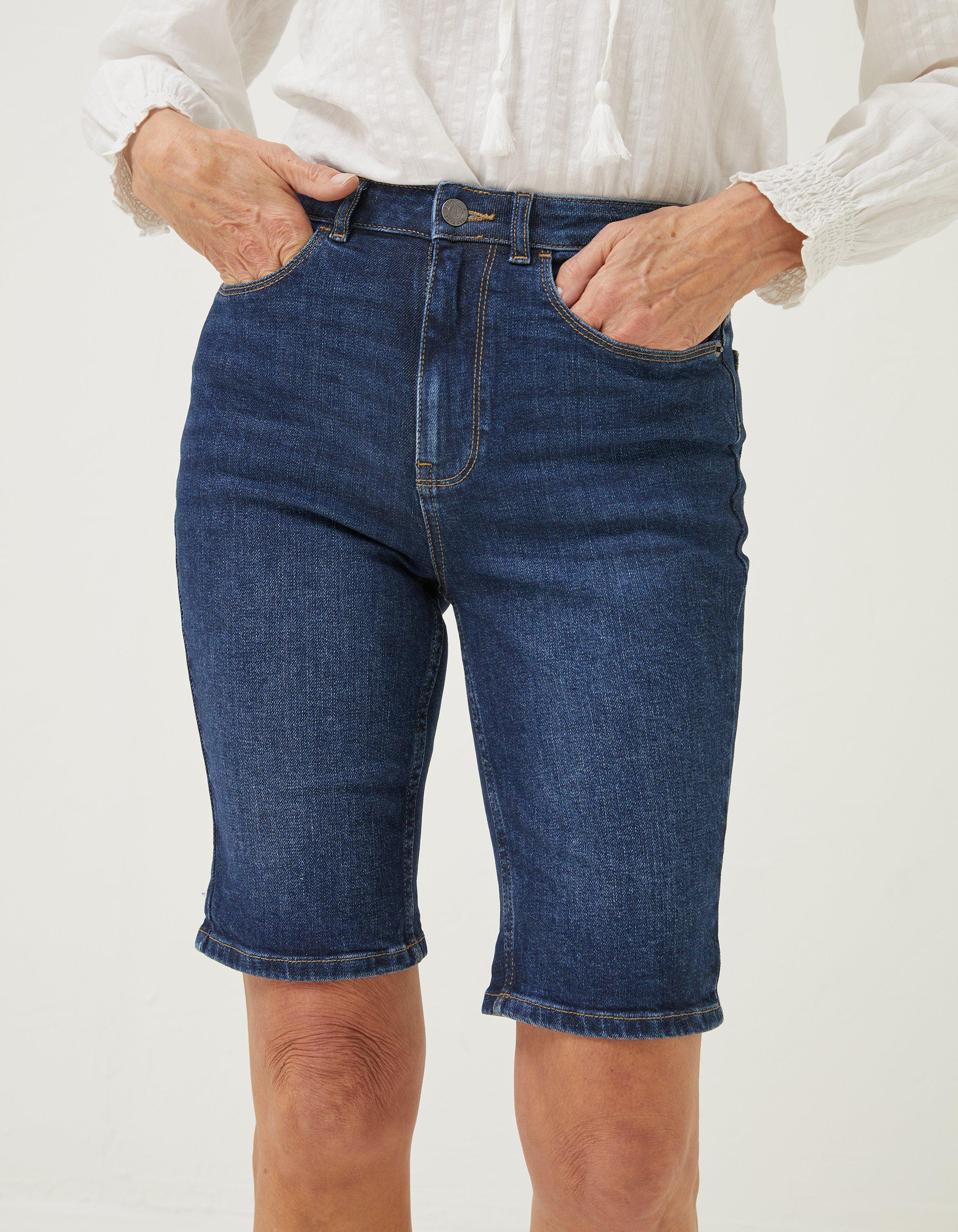 Ladies denim cheap bermuda shorts