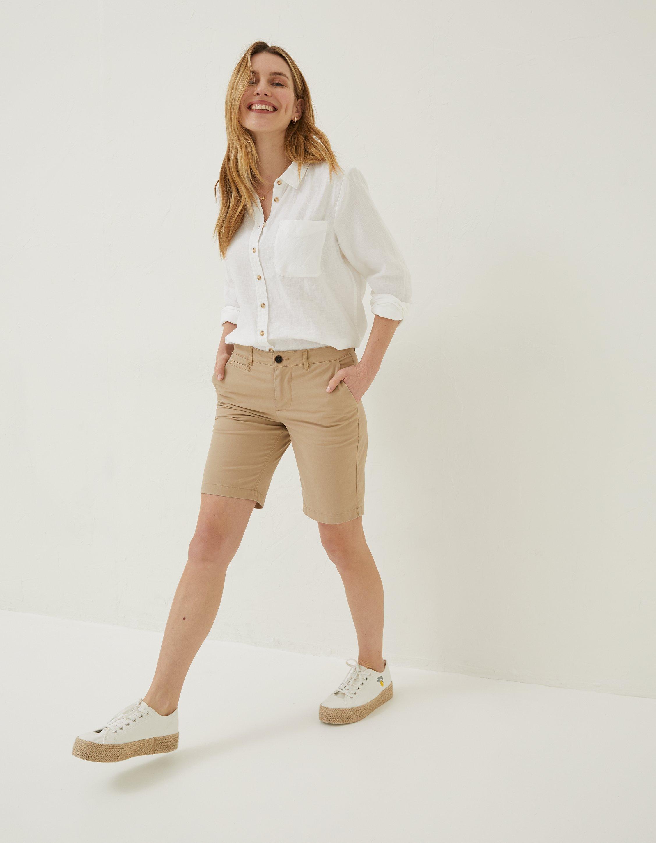 Khaki chino discount shorts womens