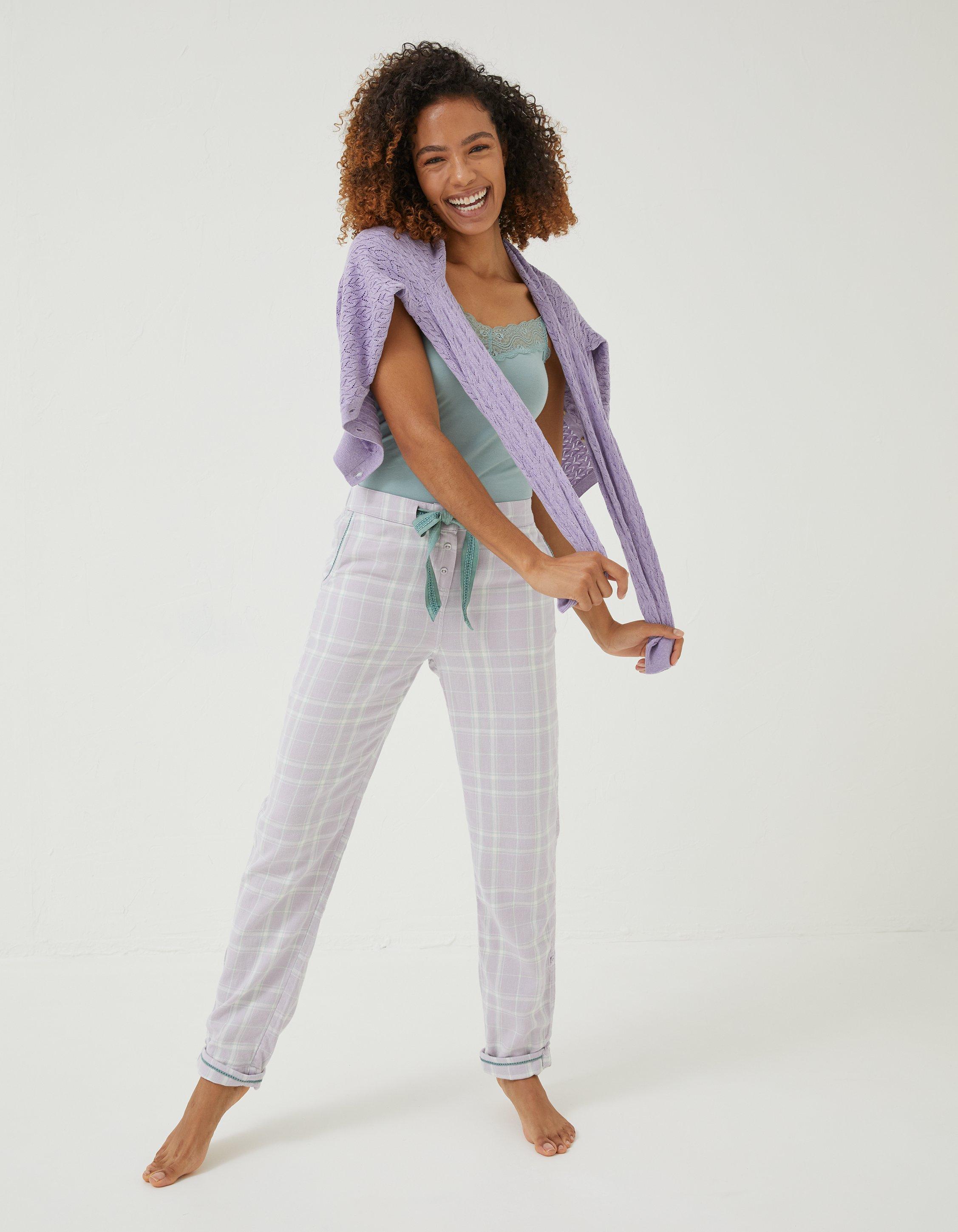 Blue and best sale white check pants