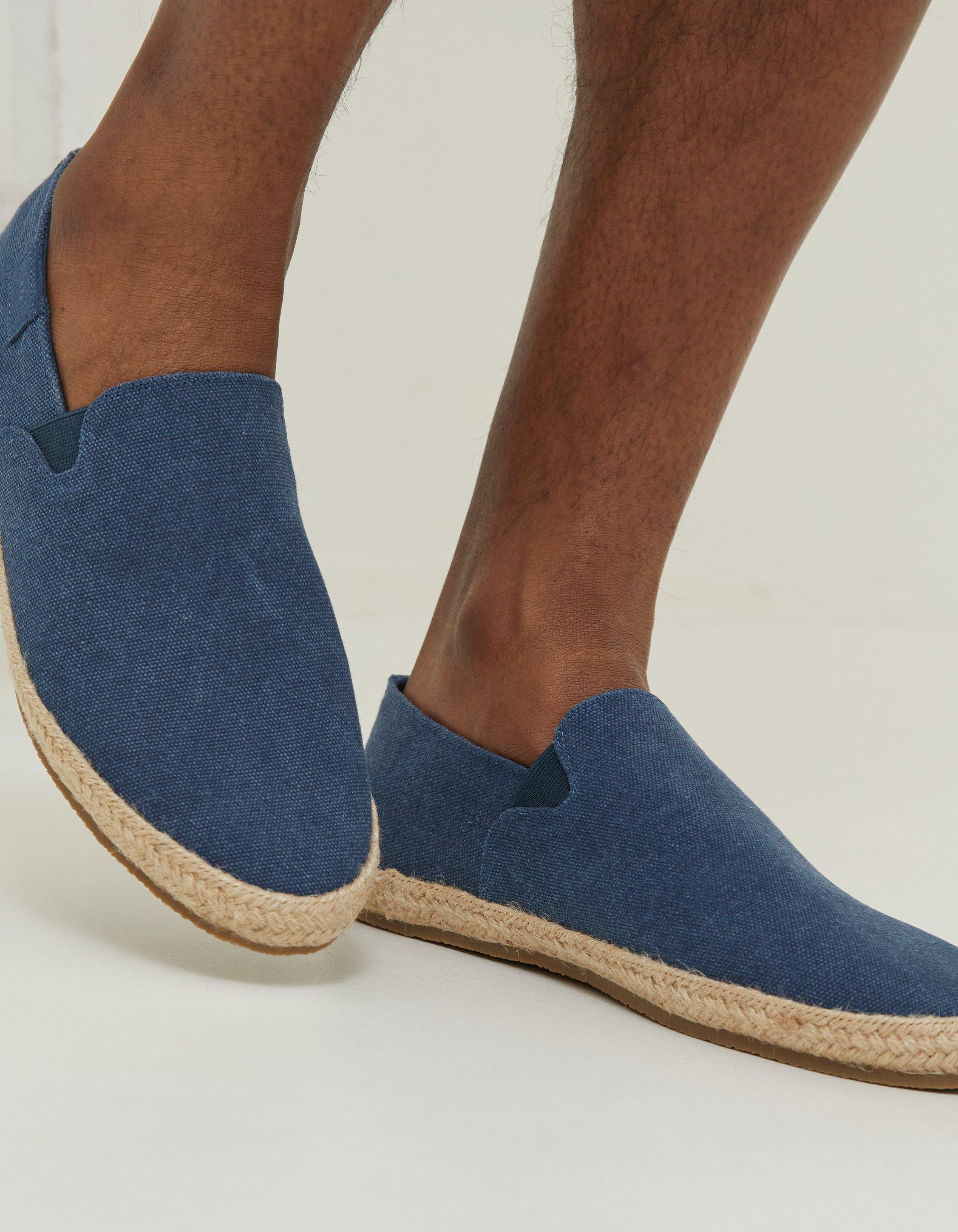 Navy blue store men's espadrilles