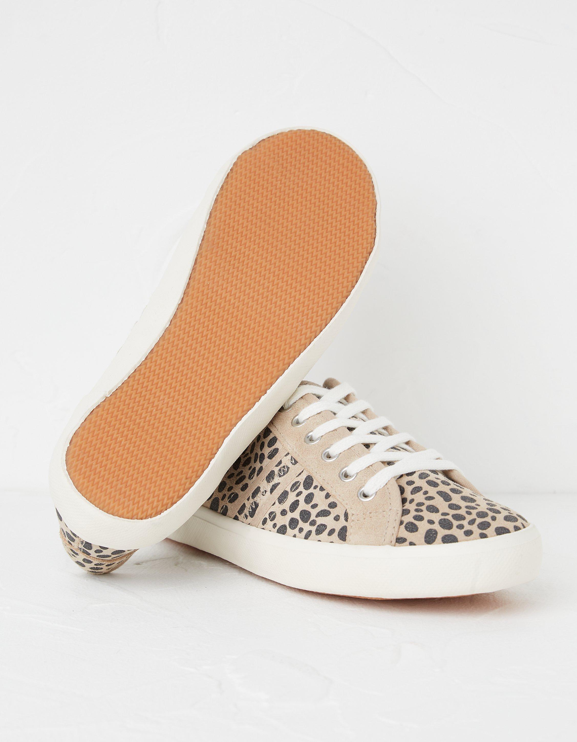 Leopard print white store trainers