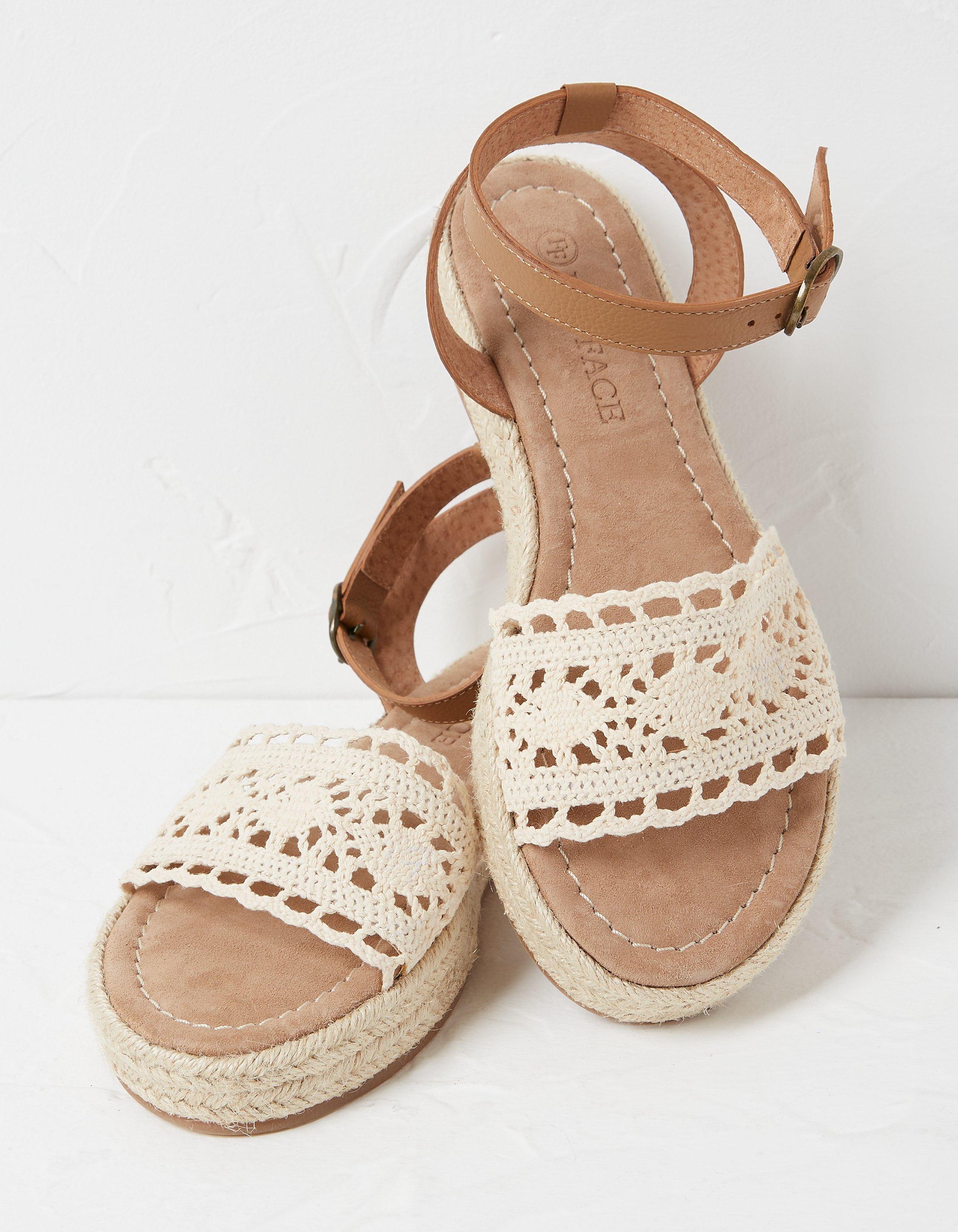 Crochet espadrille hot sale wedges