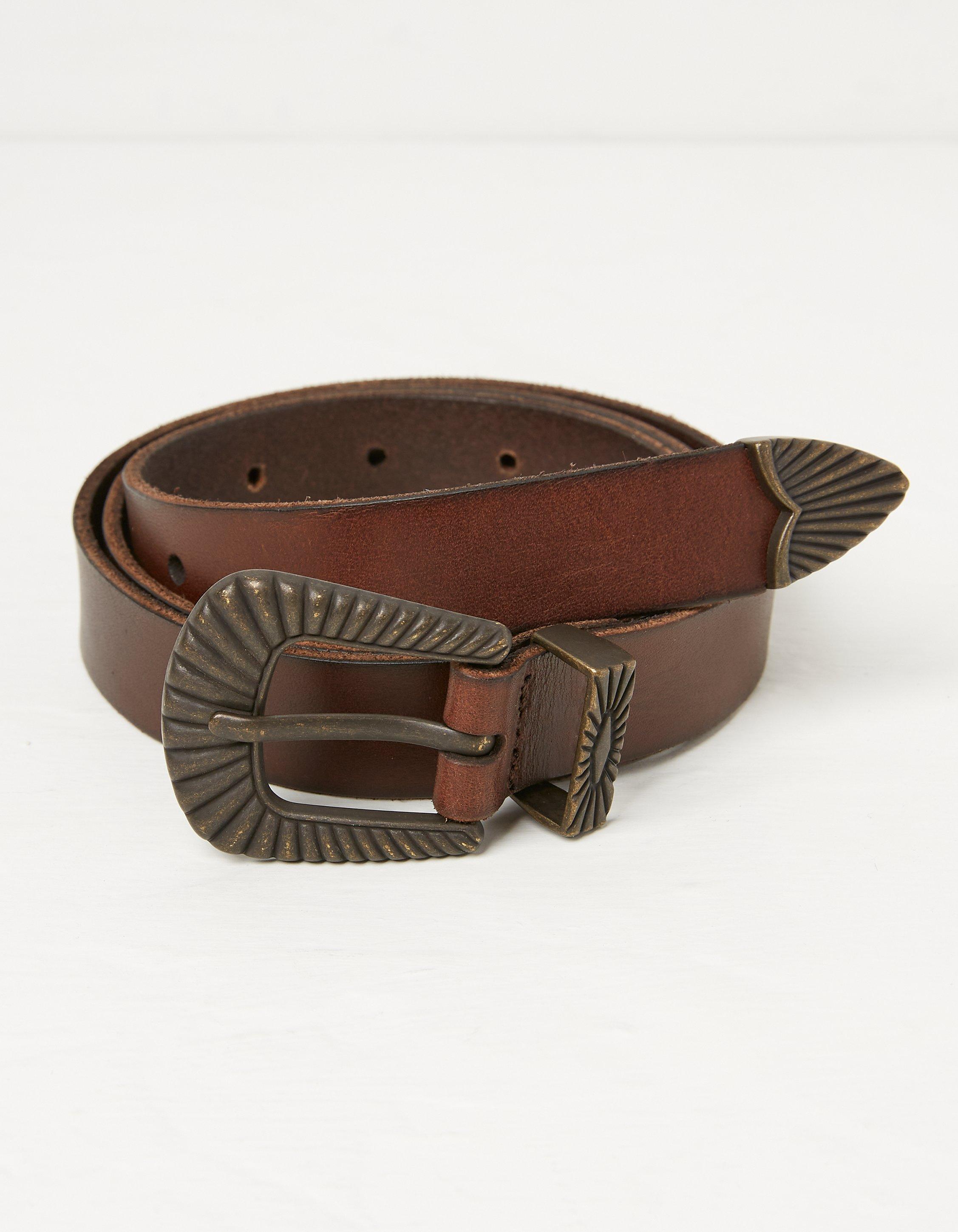 Skinny Belt, Cognac Leather, Men's Belts