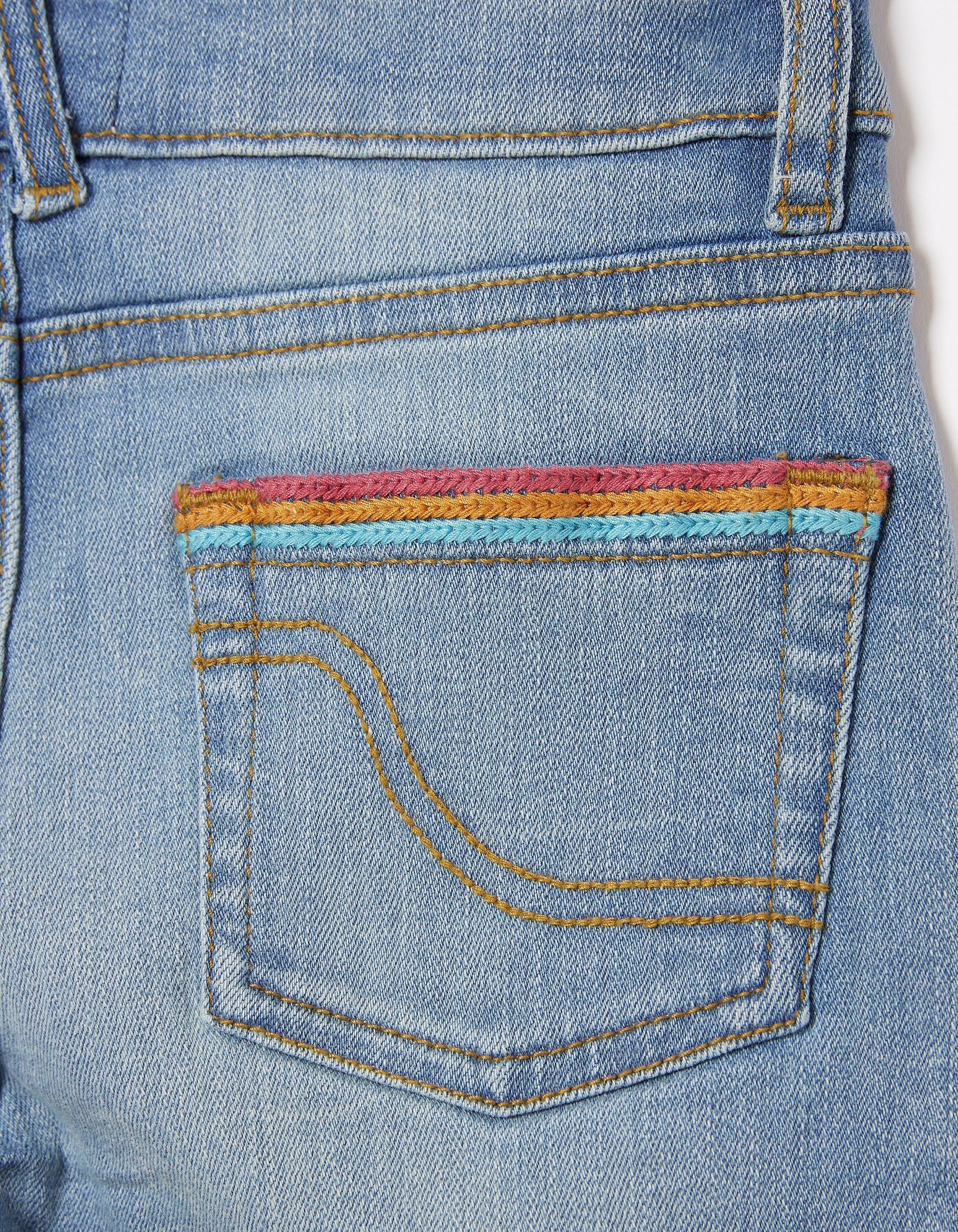 Rainbow embroidered sale jeans