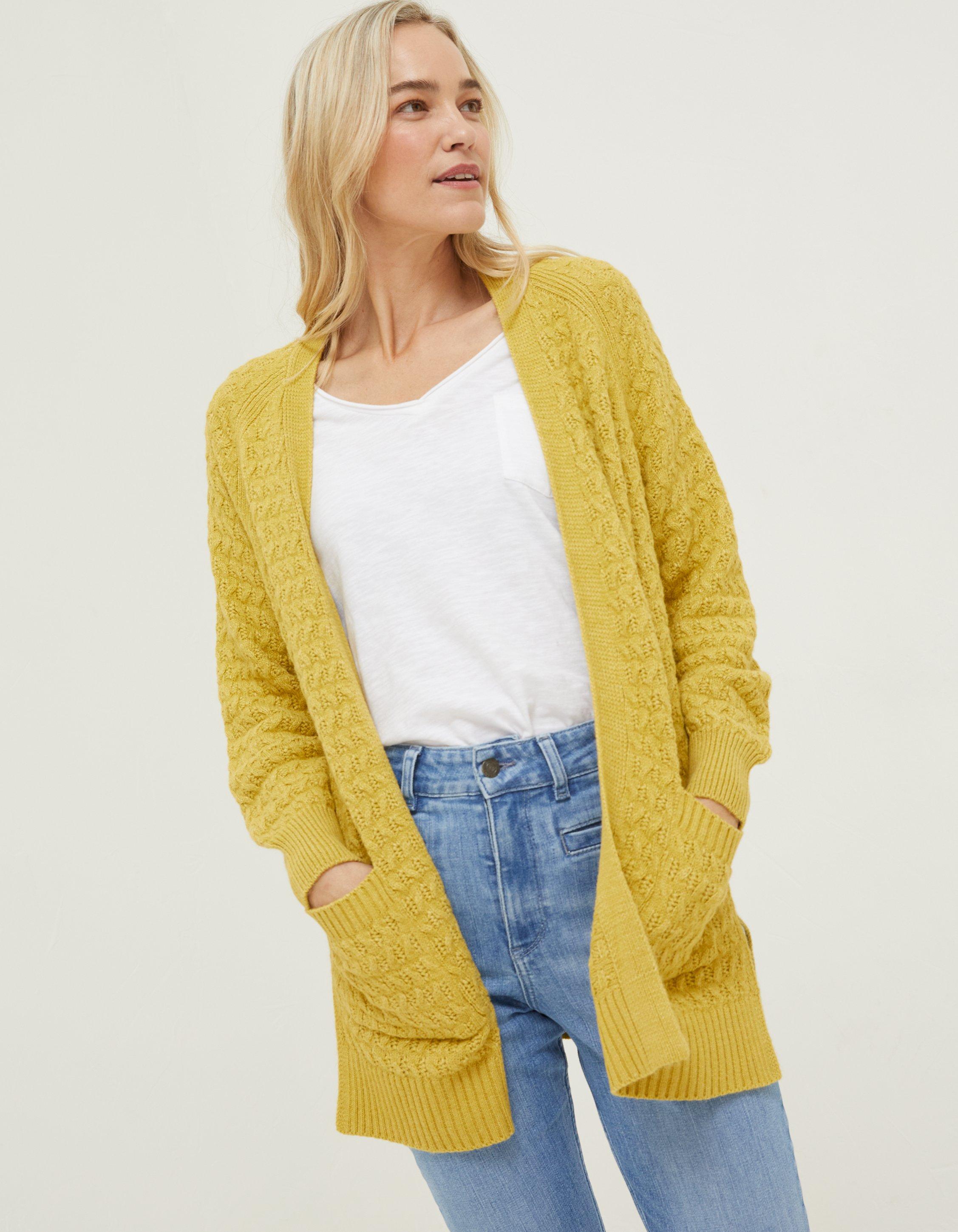 Fat face 2025 mustard cardigan