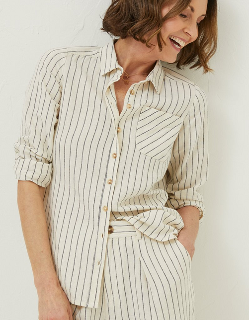 Olivia Stripe Linen Blend Shirt