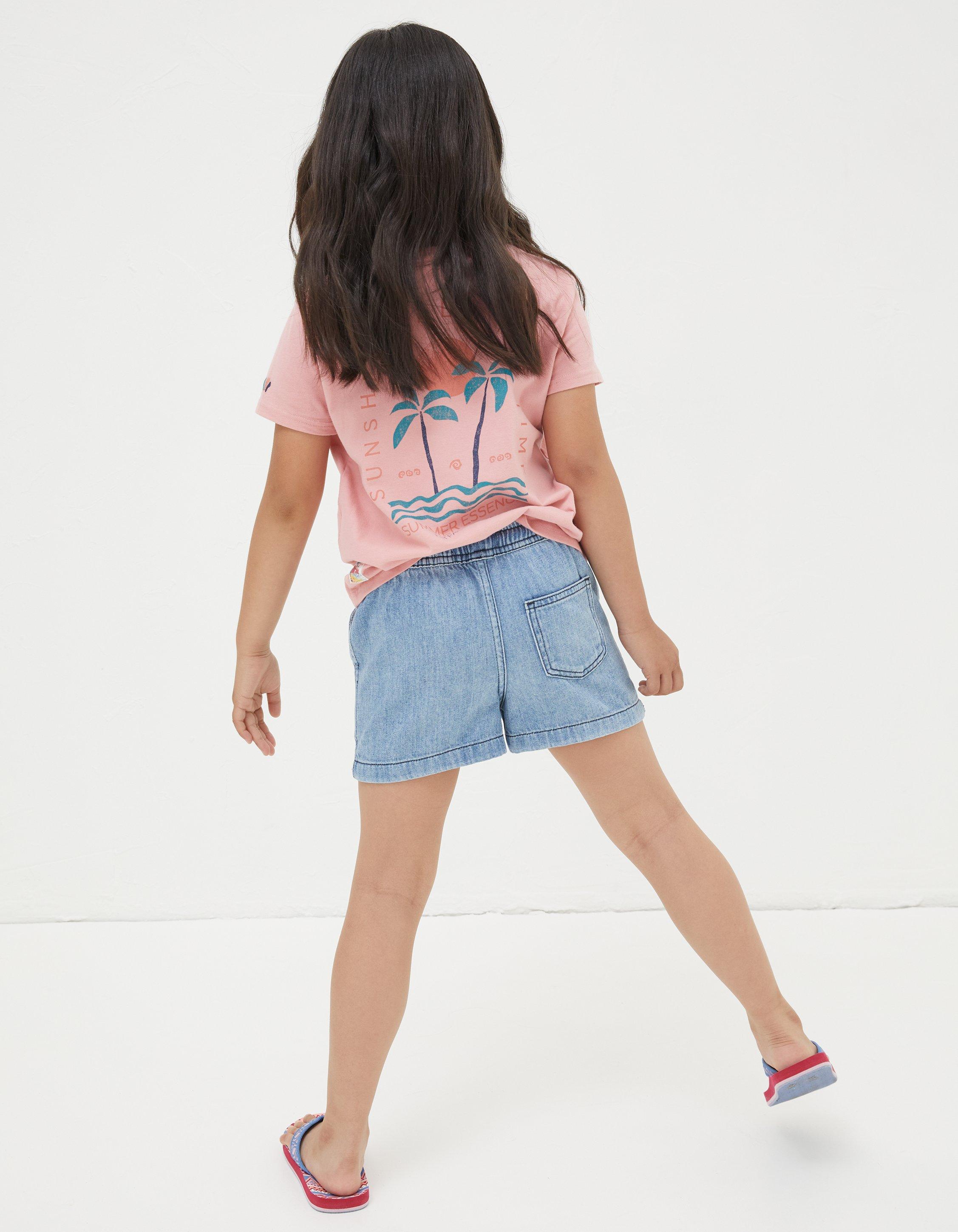 Light pink hotsell denim shorts