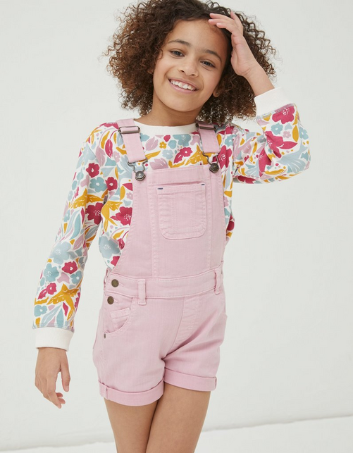 Kid’s Coloured Shortie Dungarees
