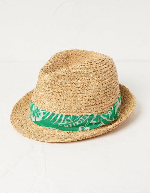 Tropical Print Band Trilby Hat