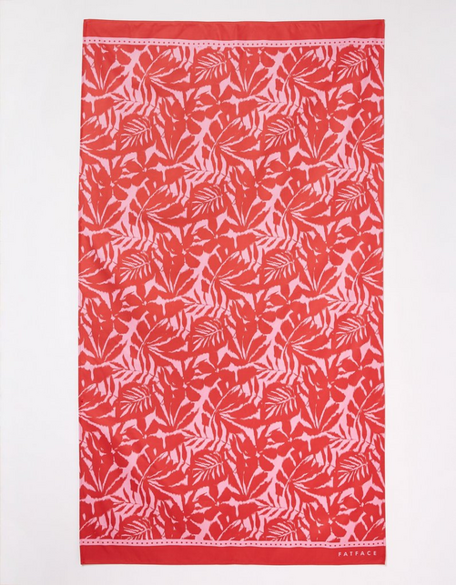 Ikat Leaves Quick Dry Towel