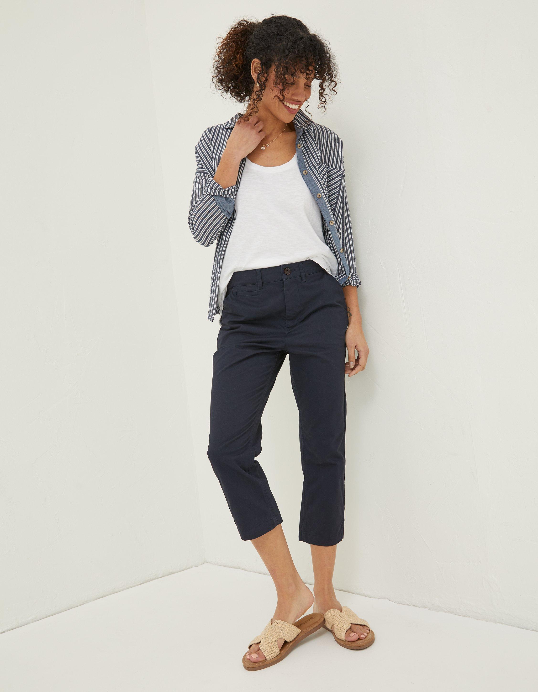 Cropped chino on sale trousers womens