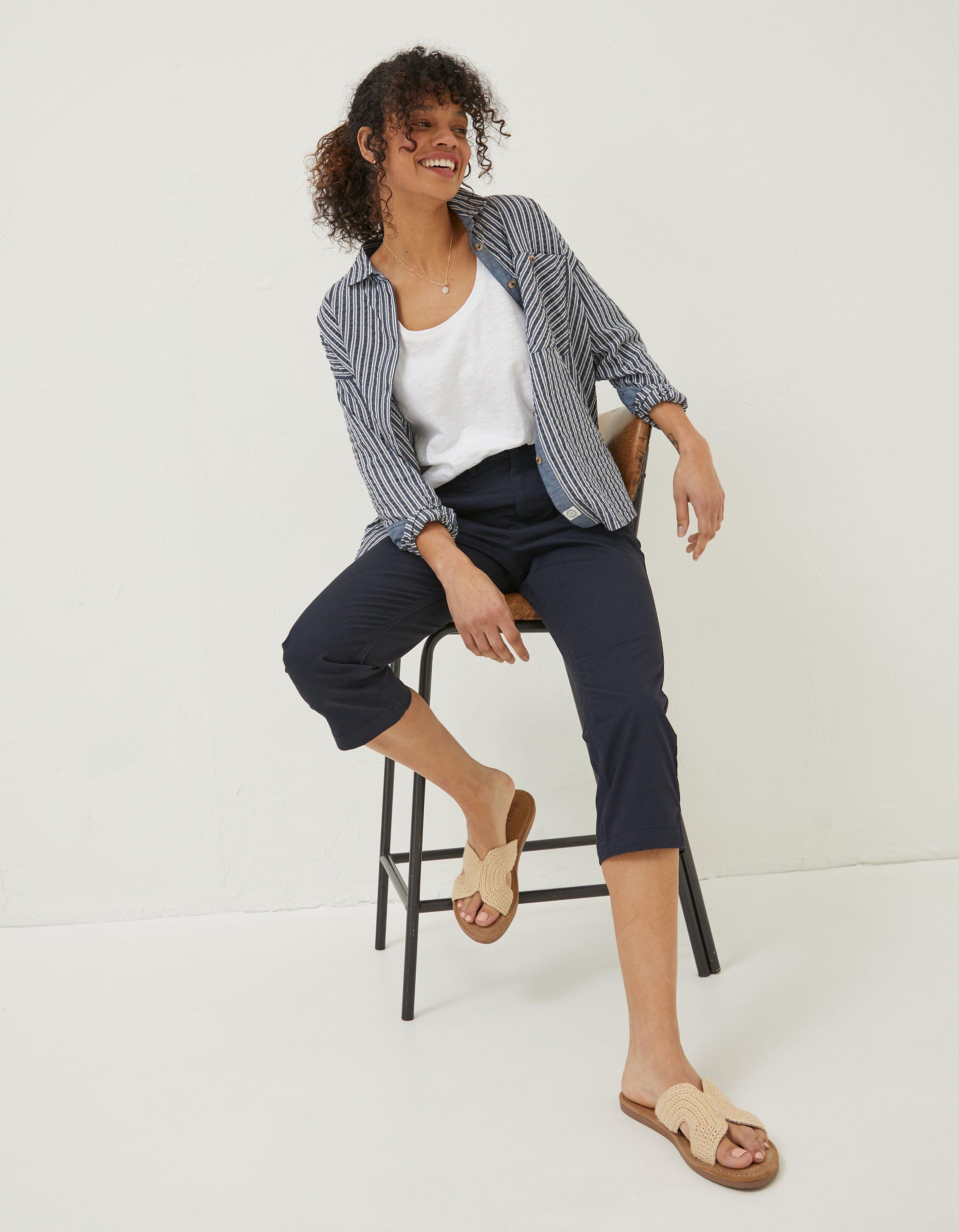 Monica Linen Pants Navy