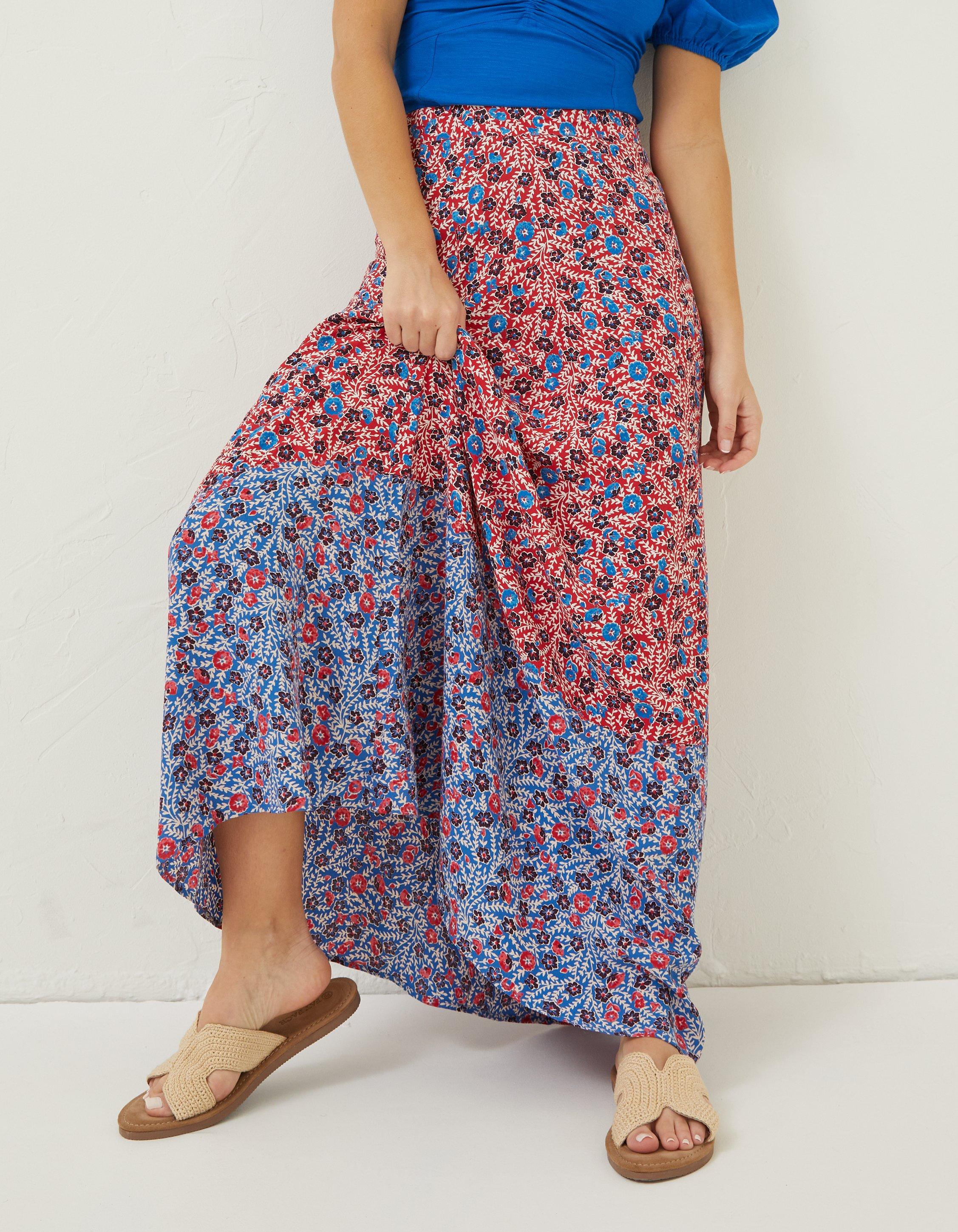 Francesca's floral maxi outlet skirt