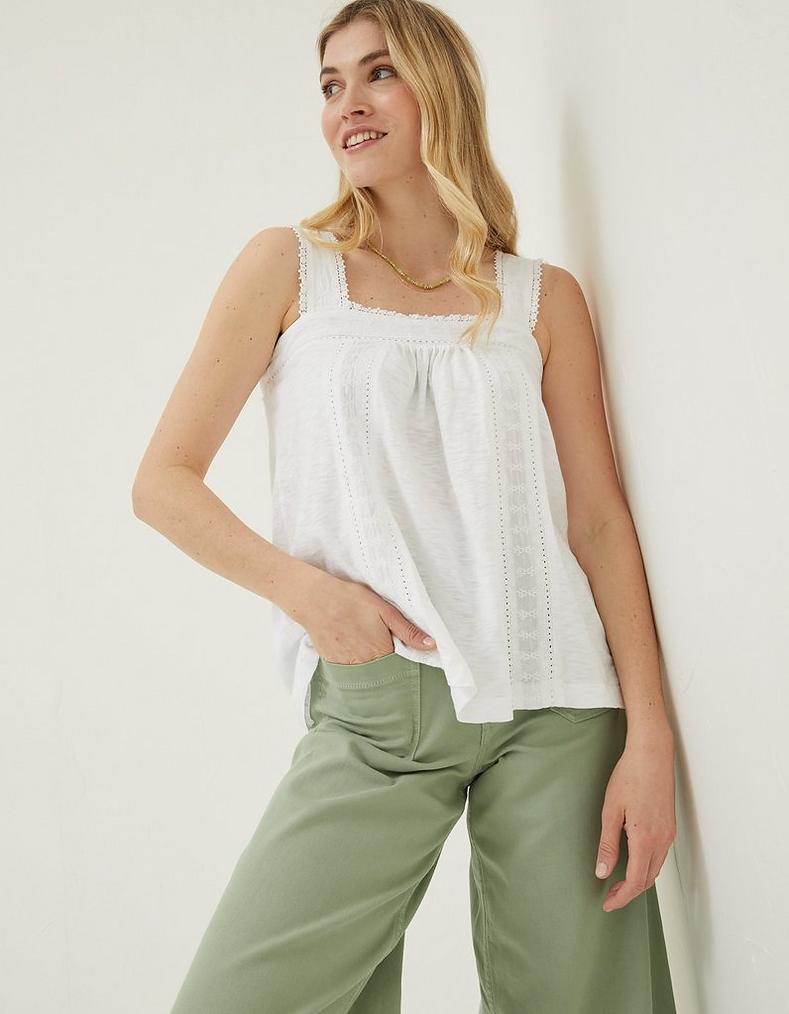 Viv Embroidered Cami, Tops & T-Shirts