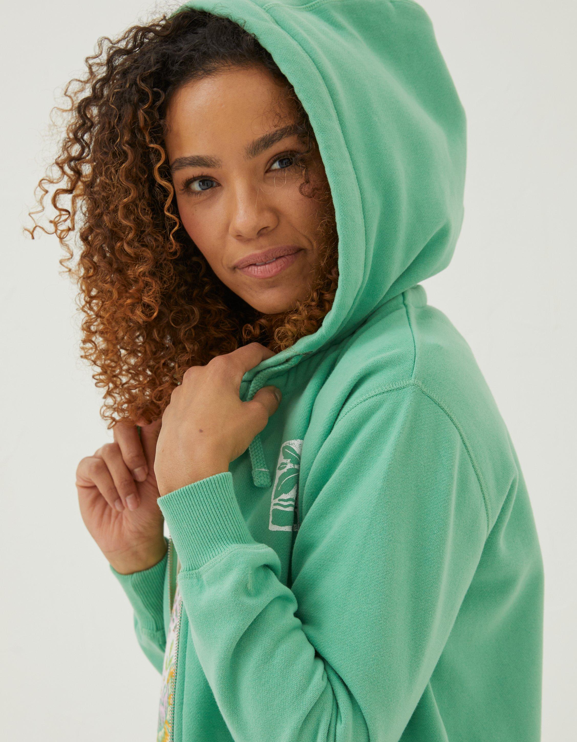 Light green zip 2025 up hoodie