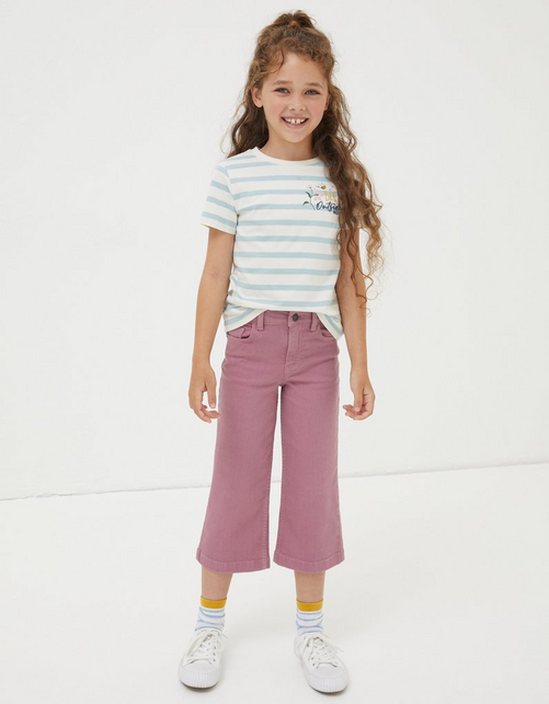 Kid's Willow Wide Leg Coloured Cropped Jeans