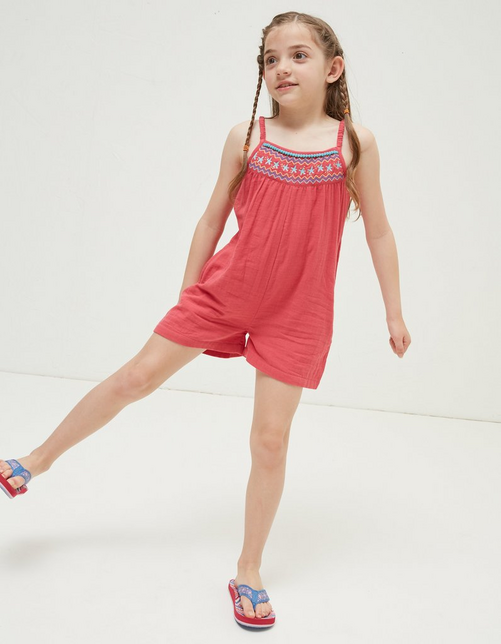 Kid’s Nellie Embroidered Playsuit