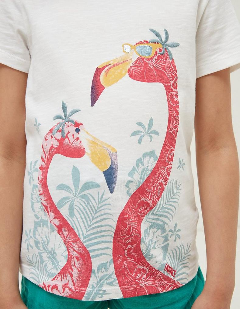 Flamingo Graphic T Shirt, Tops T-Shirts |