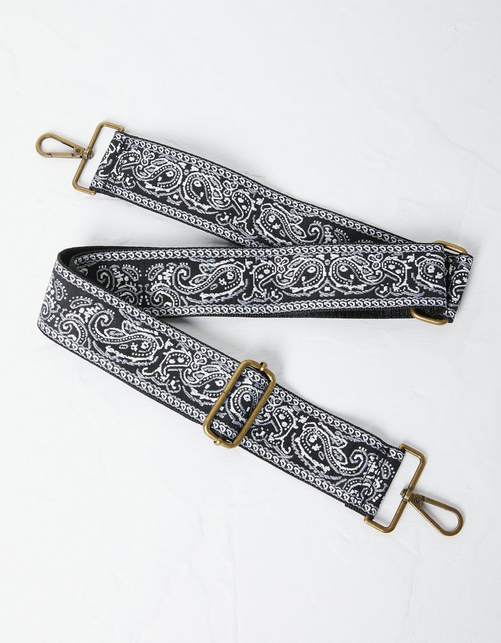 Embroidered Paisley Bag Strap