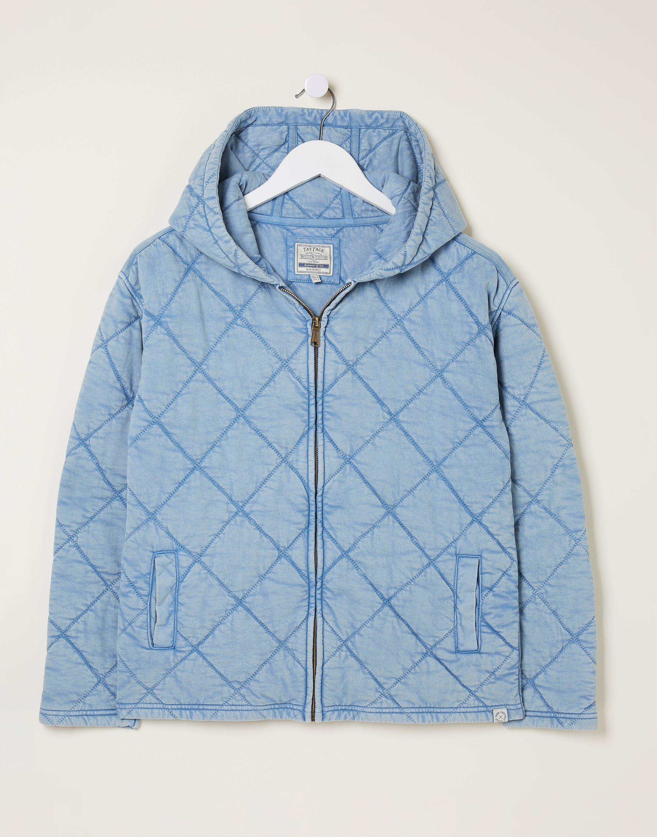 FatFace Asher Quilted Zip Through Hoodie