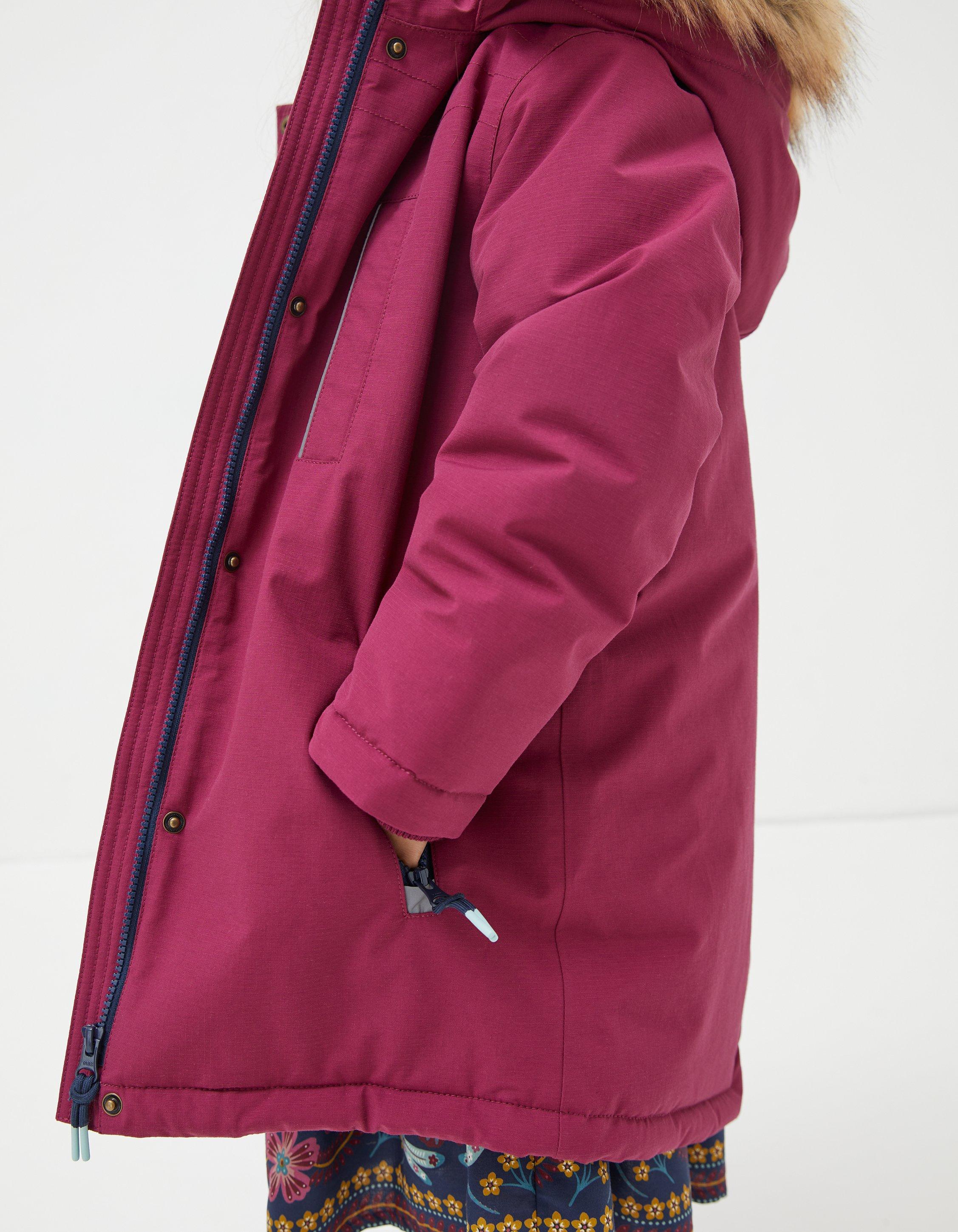 Waterproof coat with online fur hood