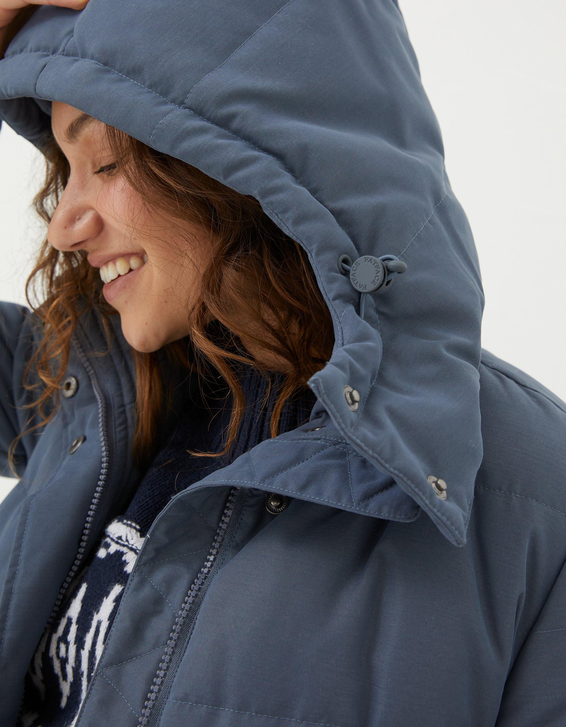 Fat face cumbria long puffer outlet jacket