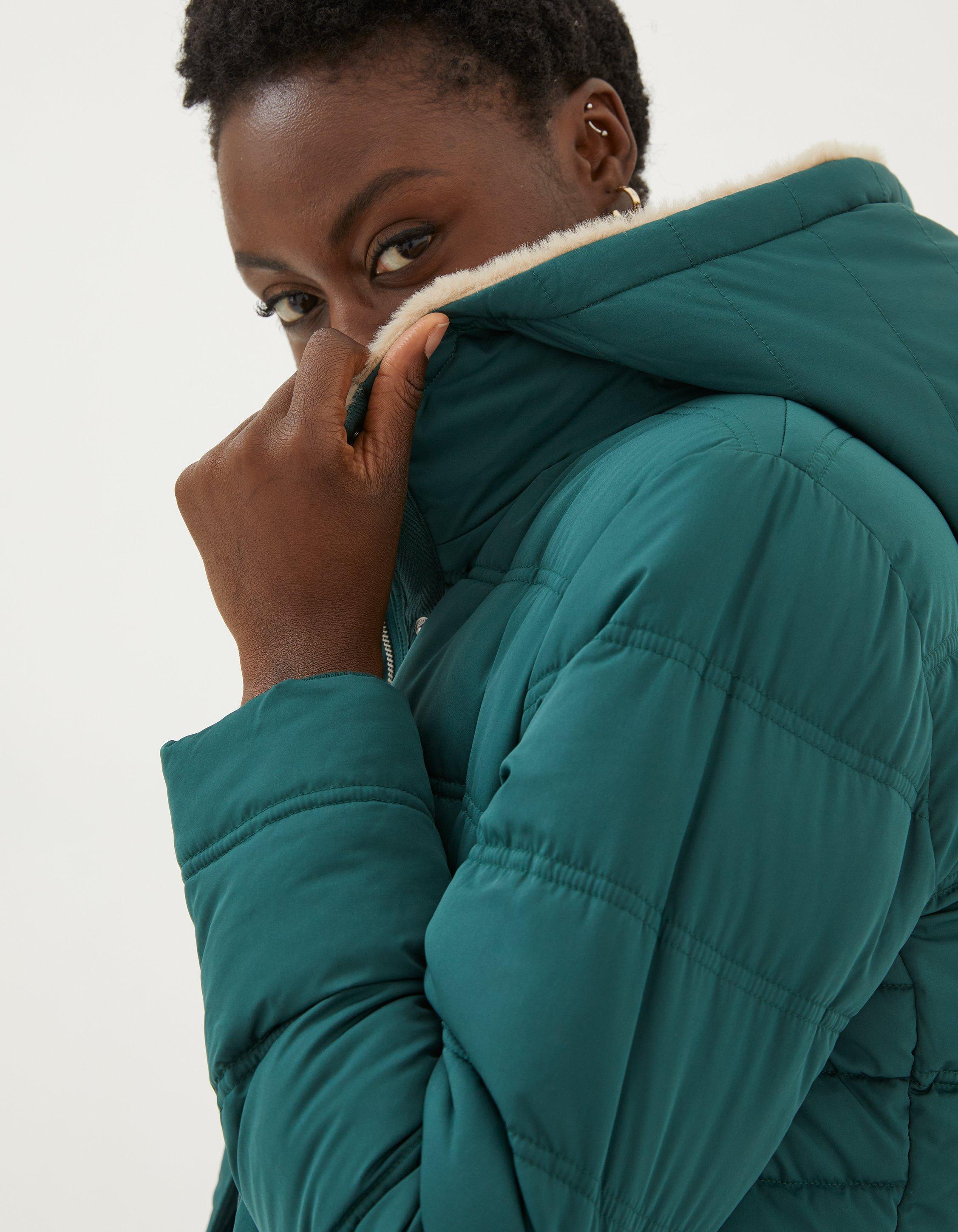 Green womens clearance puffer coat