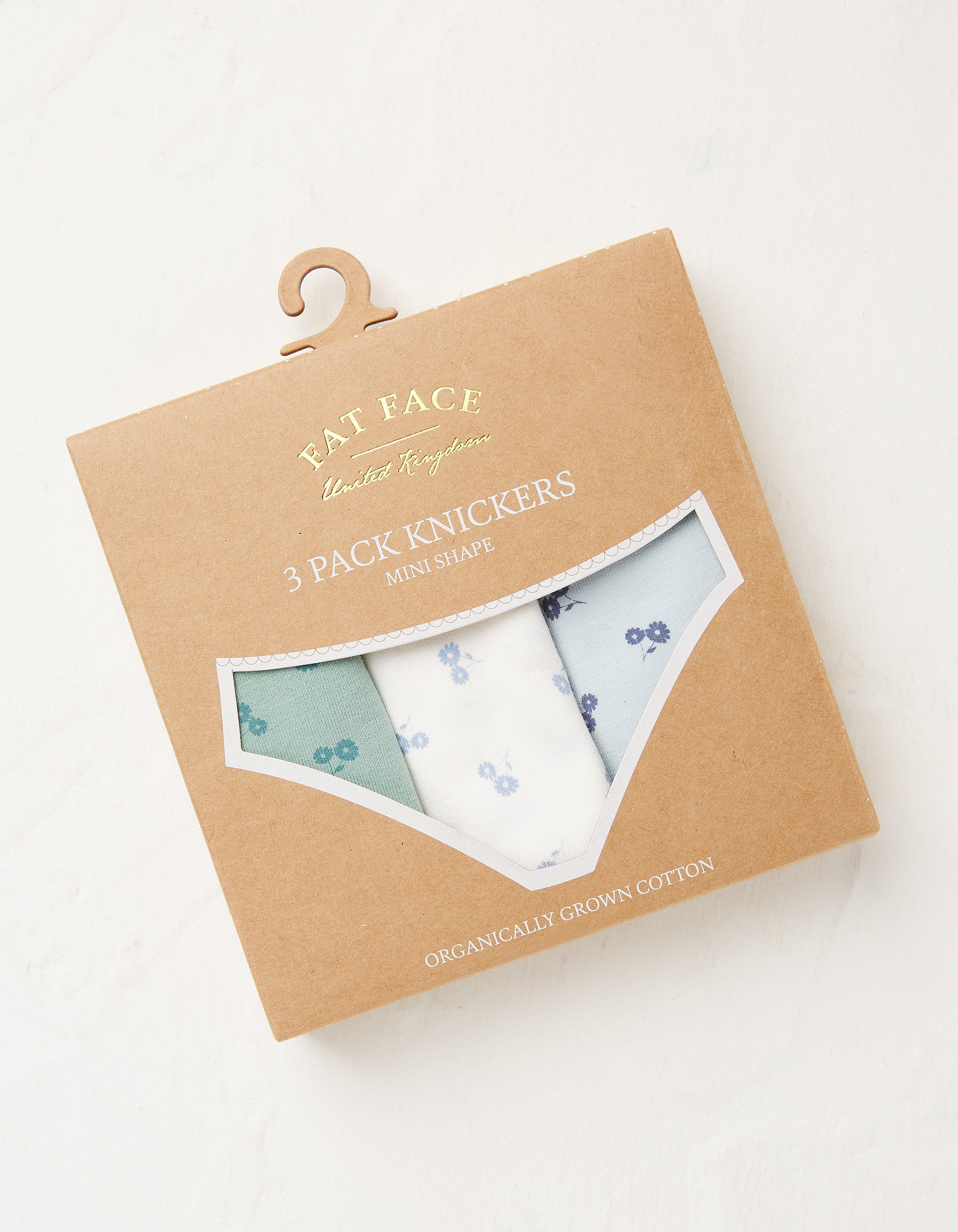 3 Pack Plain & Ditsy Floral Mini Knickers
