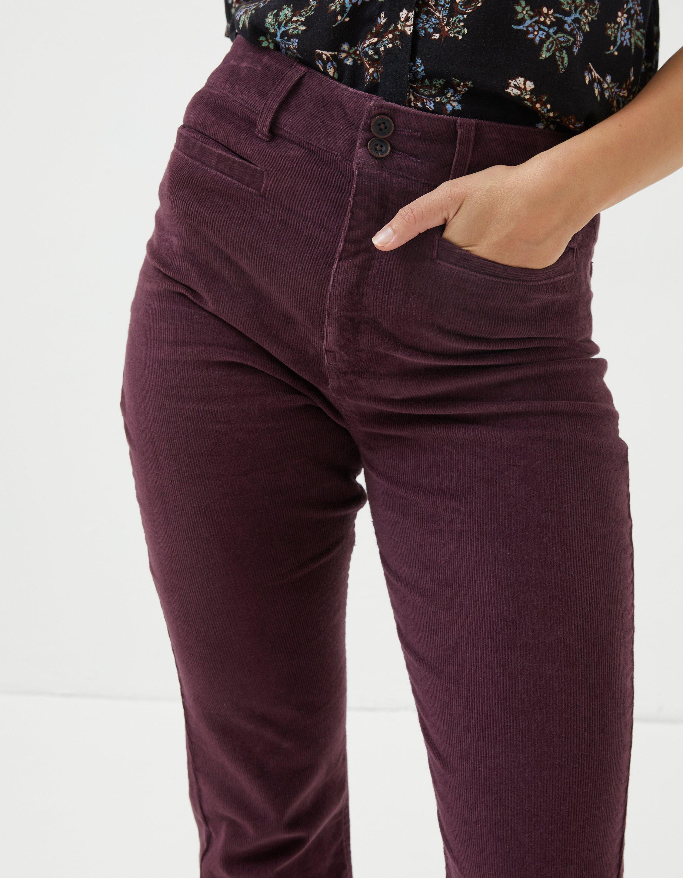 Burgundy corduroy hot sale pants