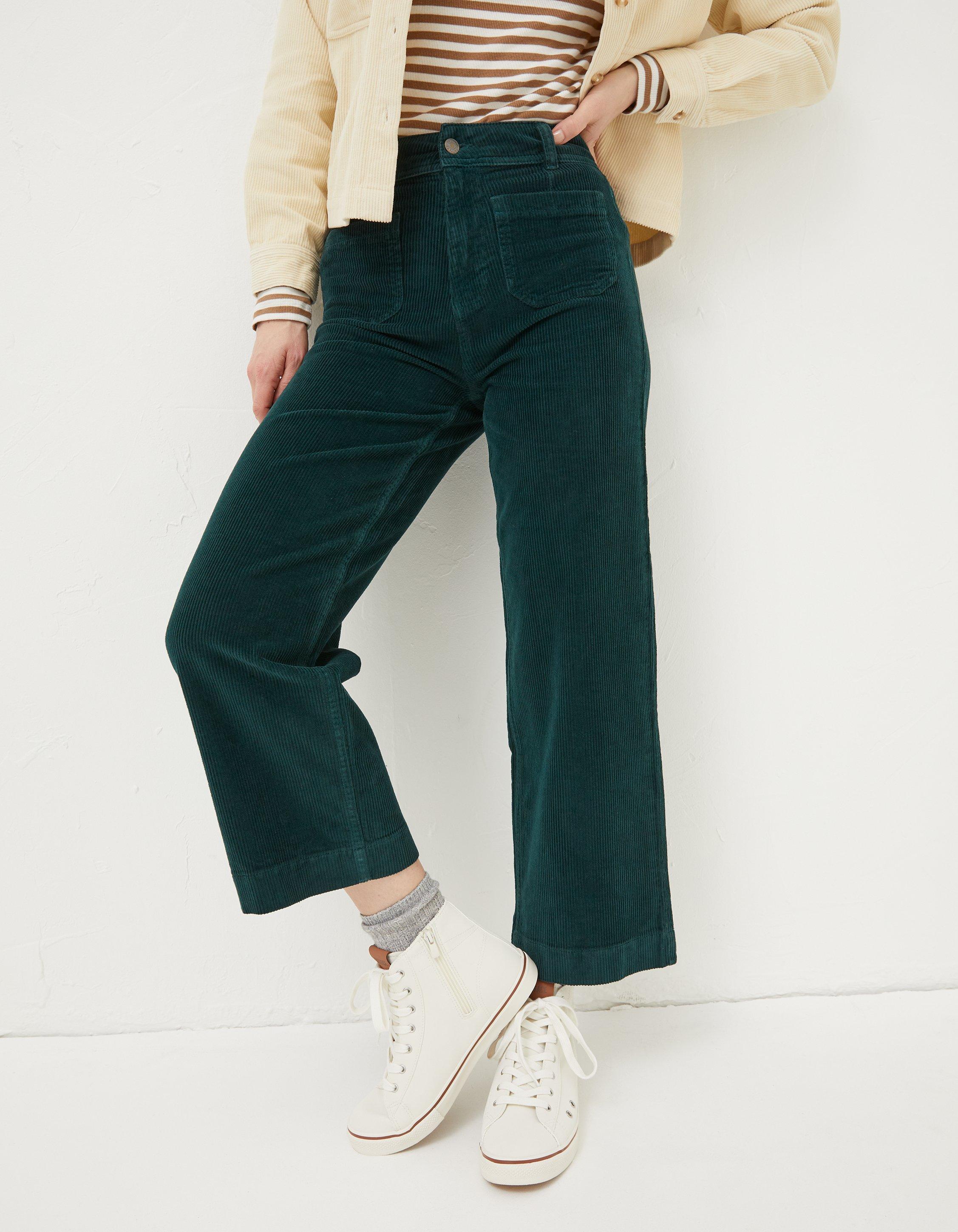 Womens black cord store trousers