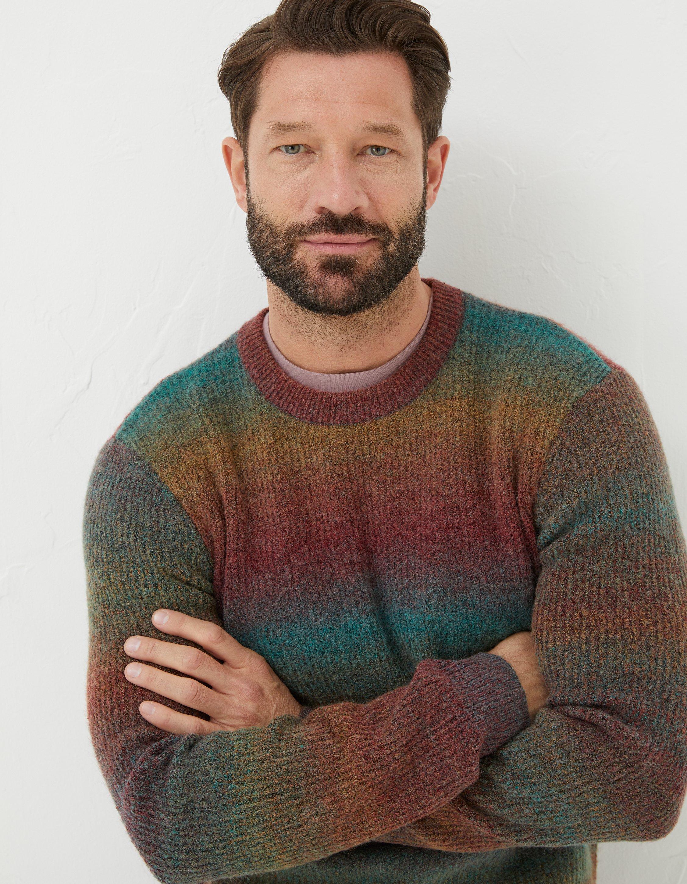 Mens clearance ombre sweater