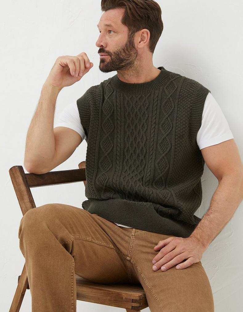 Carter Cable Knitted Tank, Sweaters