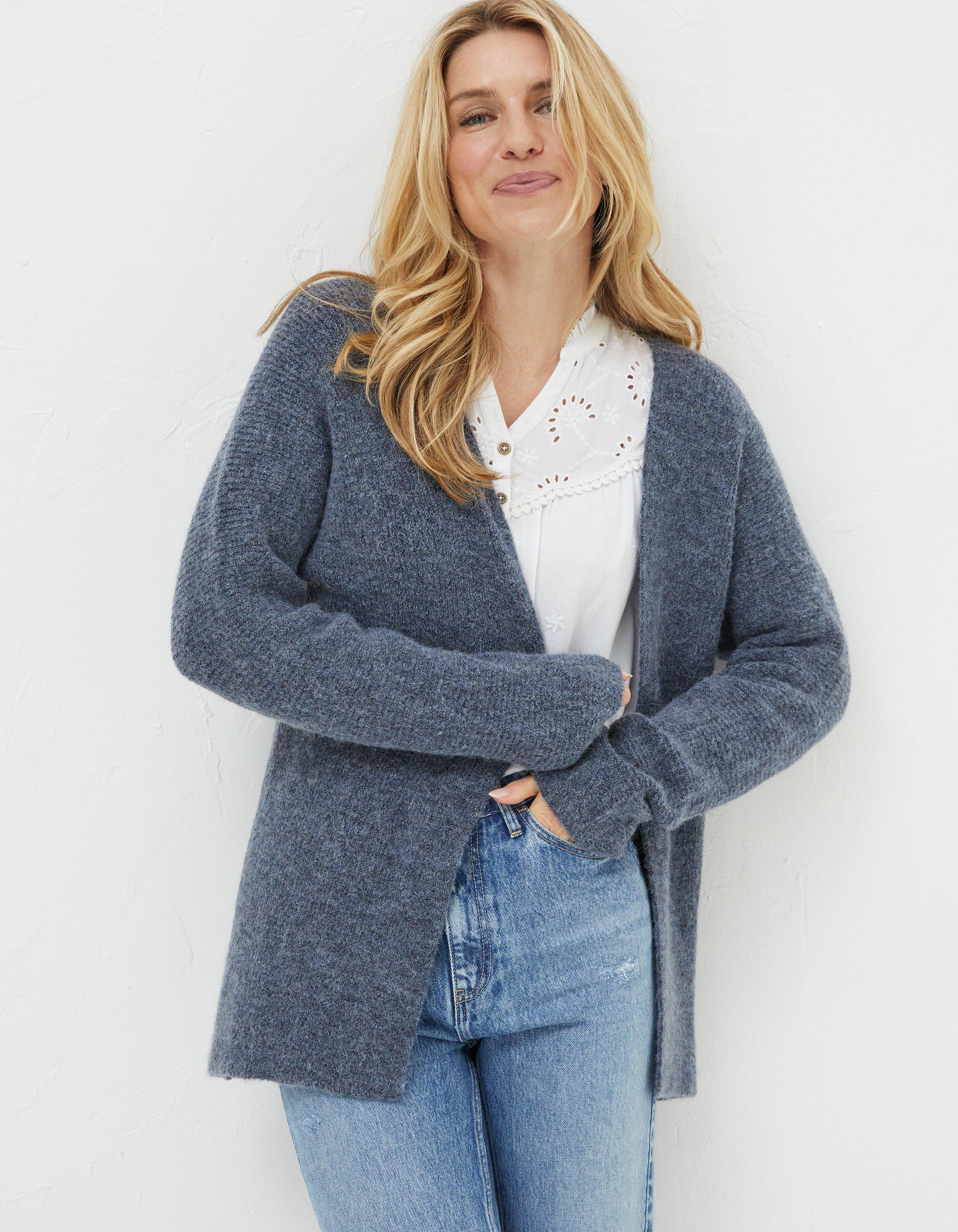 Thick grey cardigan on sale womens