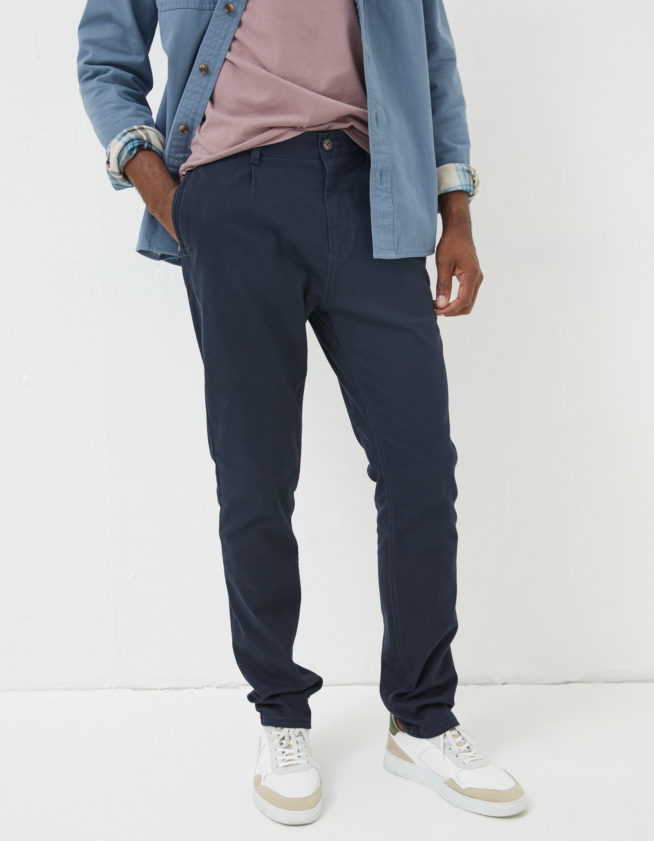 Mens navy hot sale chino trousers