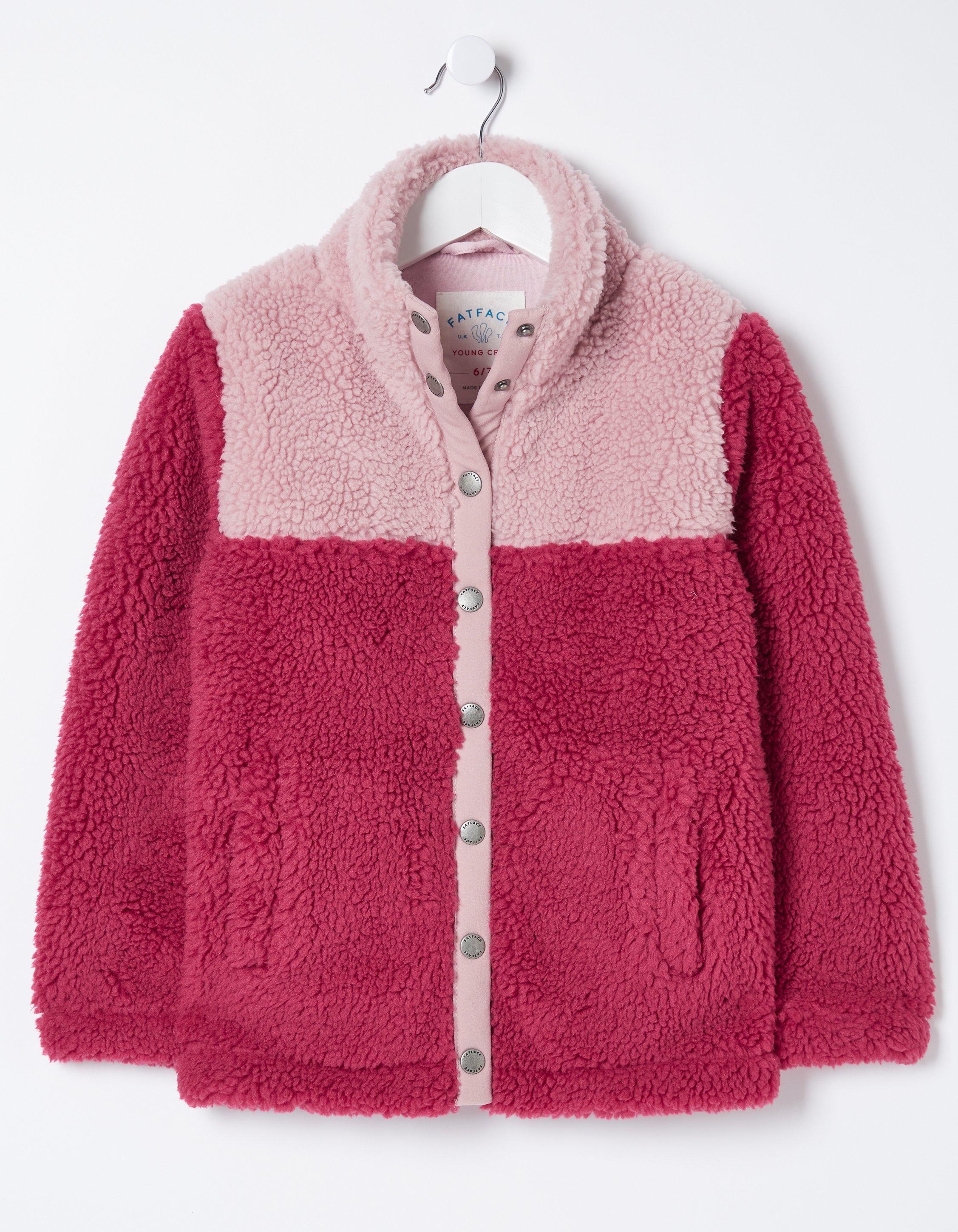 Cozy Sherpa Snap-Front Flurry Crop Jacket