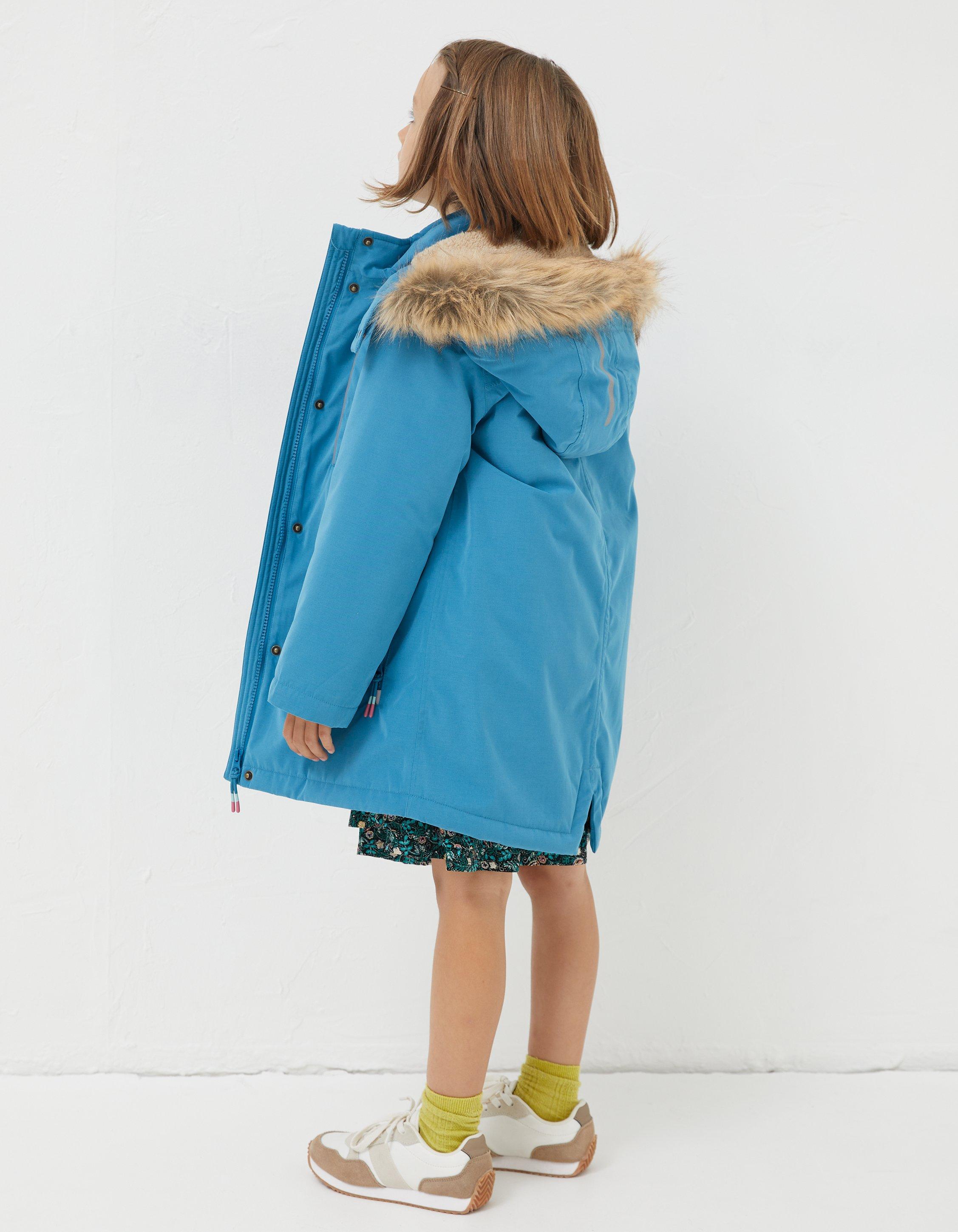 Girls long waterproof clearance coat