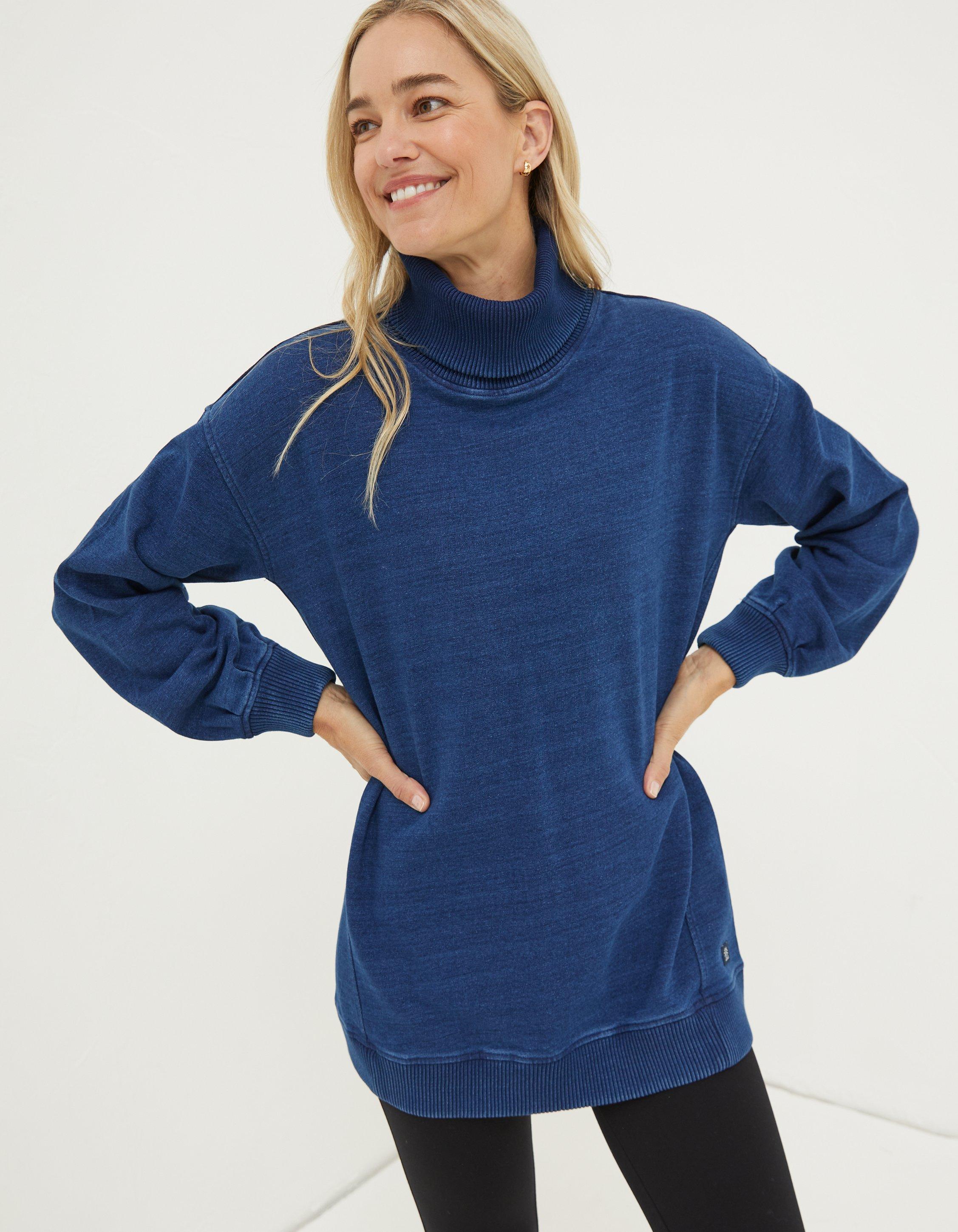 Funnel neck tunic outlet sweatshirt